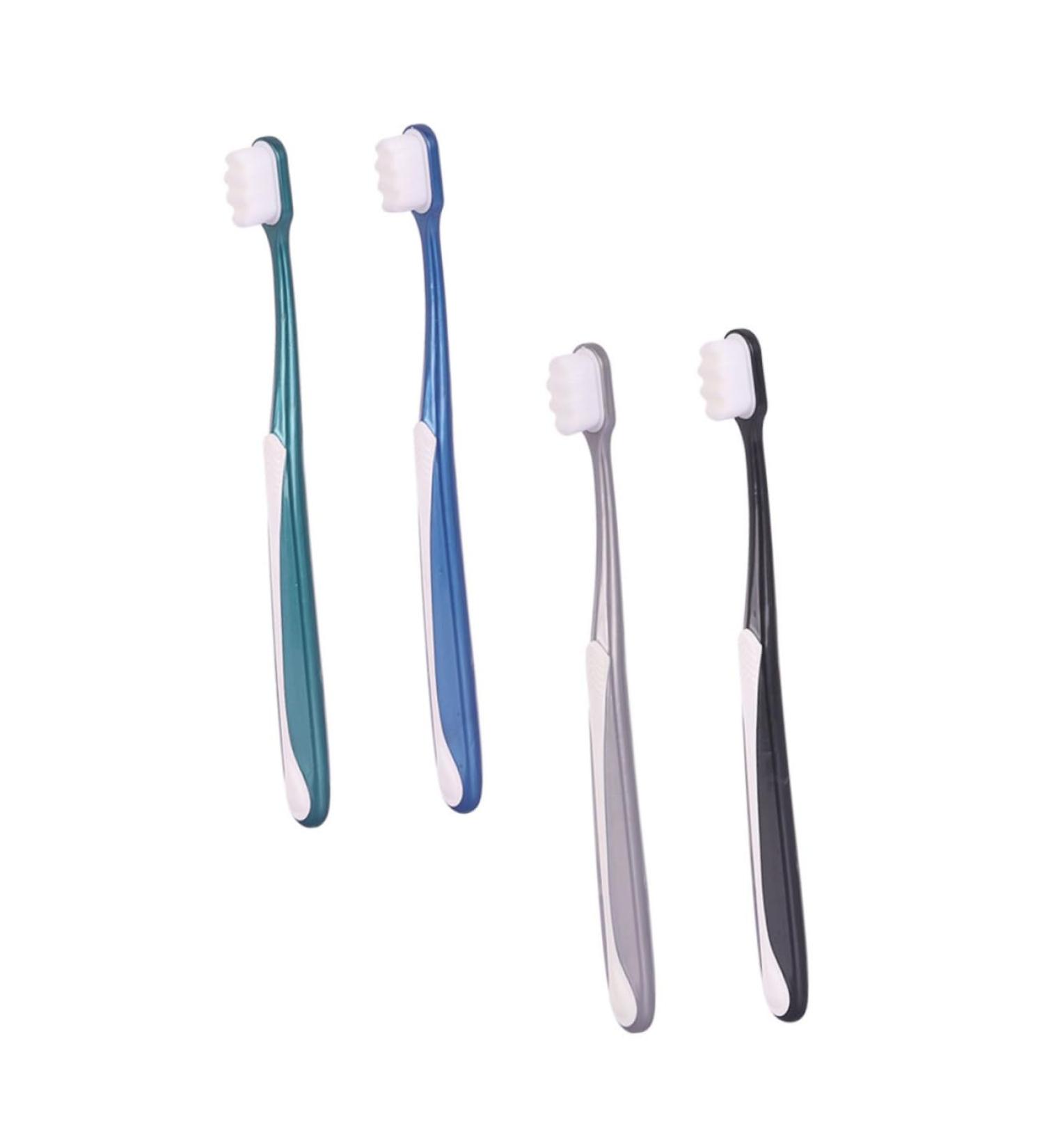 Minkissy 4-Piece Soft Toothbrush Set - Premium Household Brushes for Adults - Ideal for Makeup and Care Accessories - Gentle Coal Cleaning for Pregnant Women - Buy Online on GoSupps.com