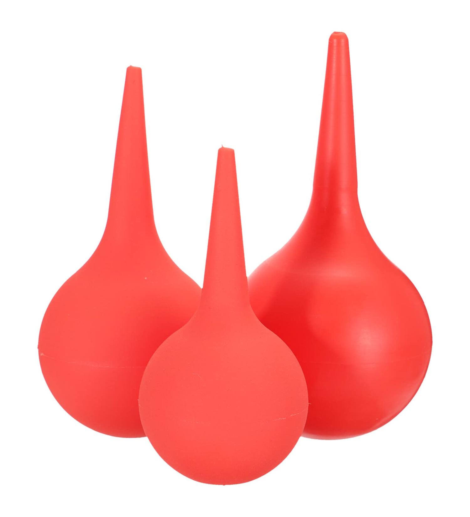 Magiclulu Ear Wax Cleaner - 3-Piece Soft Rubber Ear Wash Set | Gentle Ear Cleaner & Keyboard Cleaning Tool - 12x6.5cm Red - Buy Online on GoSupps.com