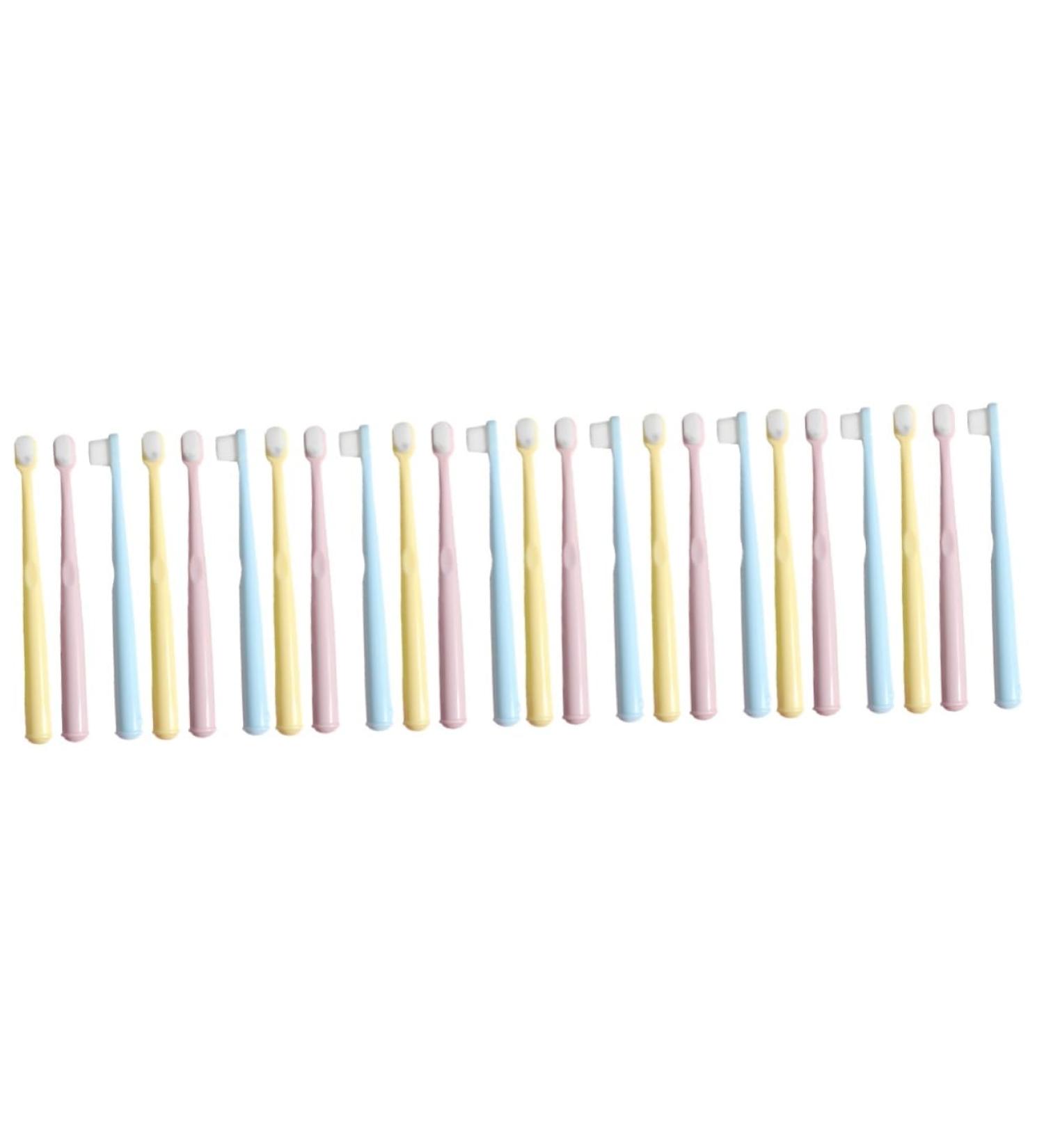 Minkissy 24 Pack Children's Toothbrush - Portable Toddler Toothbrushes for Travel Dental Care & Bulk Goods - Assorted Colors - Buy Online on GoSupps.com