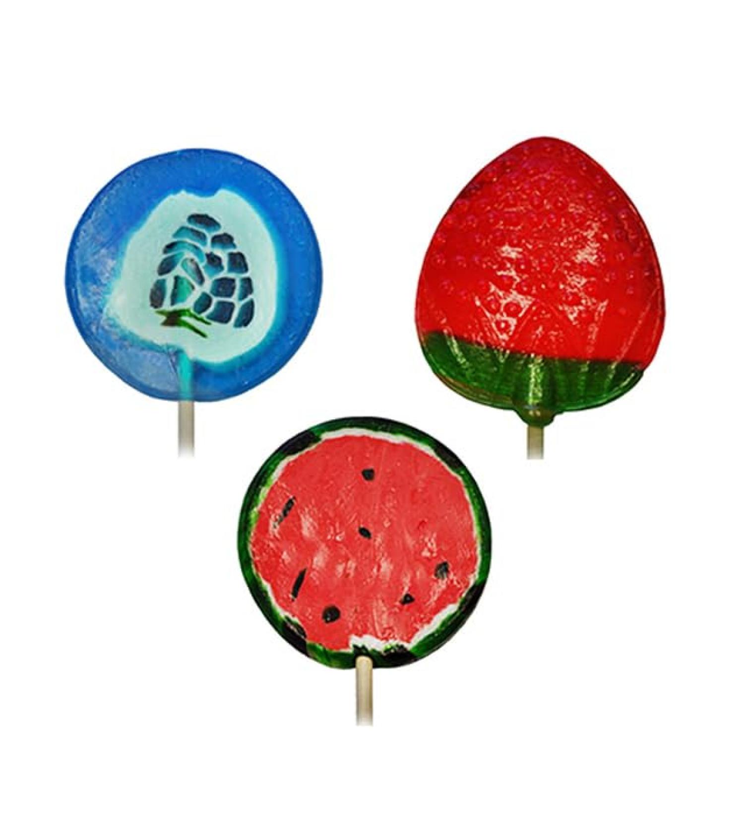 Premium Sweet Whirls Fruit Stick Lollipops 60 Grams per piece 24 count