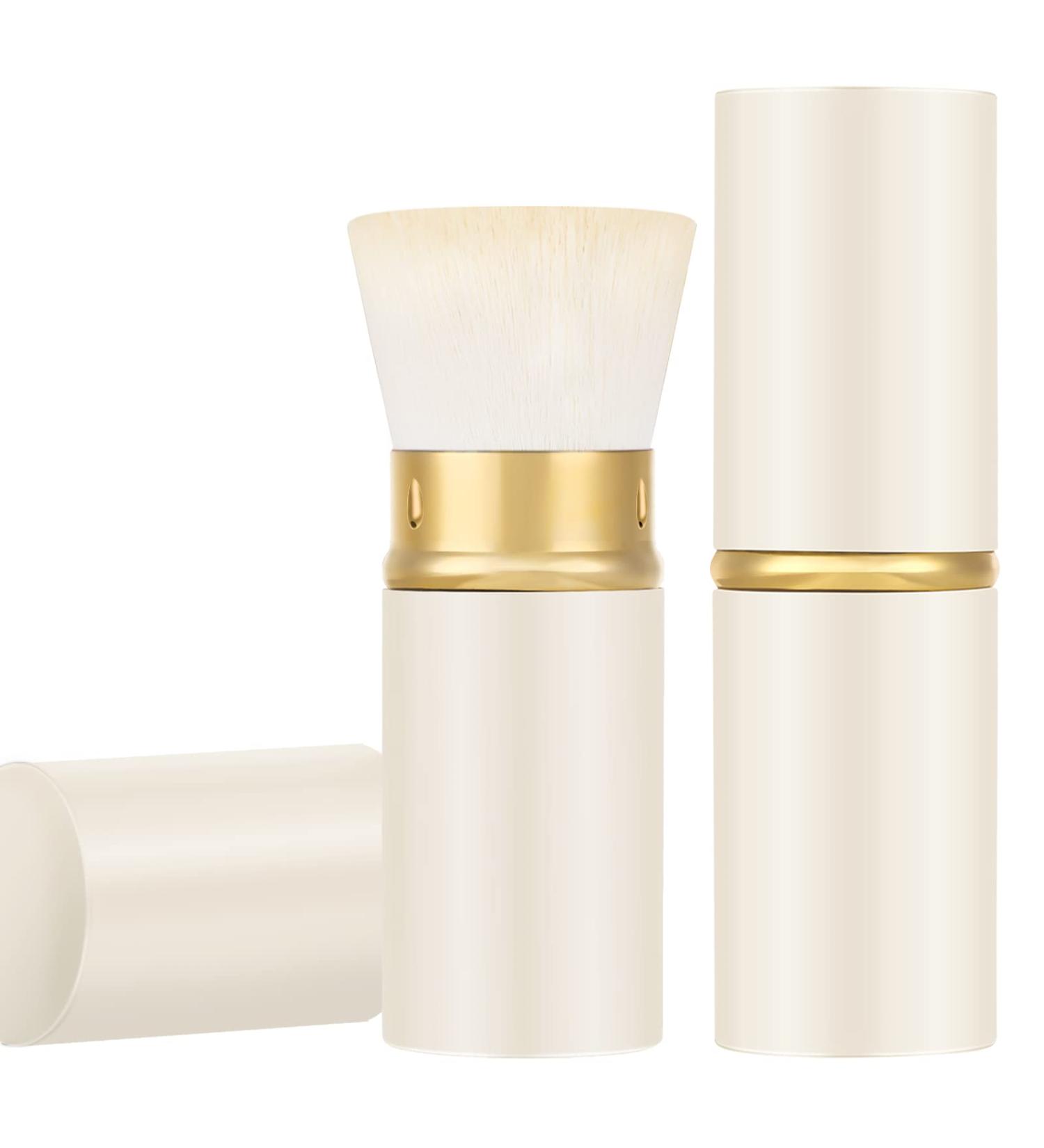 Falliny Retractable Kabuki Makeup Brush - Portable Liquid Foundation Brush with Cover for Flawless Cream & Powder Cosmetics - Buy Online on GoSupps.com