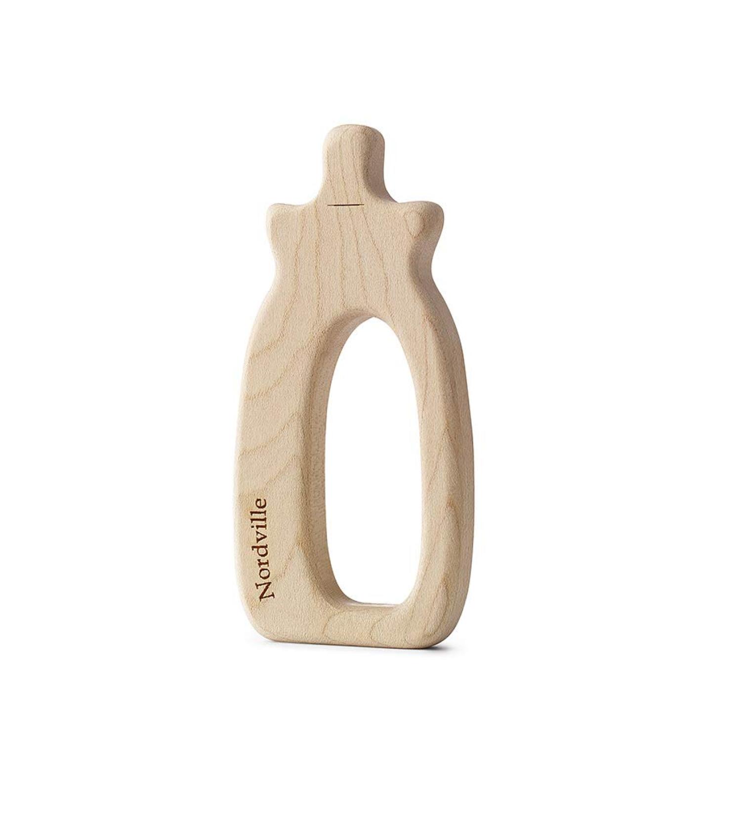 Nordville Teething Bottle | Organic Maple Wood Teething Aid | Handmade Baby Shower Gift - Buy Online on GoSupps.com