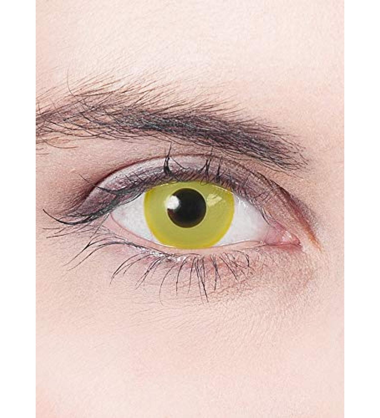 Buy Yellow Prescription Annual Contact Lens - -4.0 Dioptria | Perfect for Halloween & Carnival Parties - Buy Online on GoSupps.com