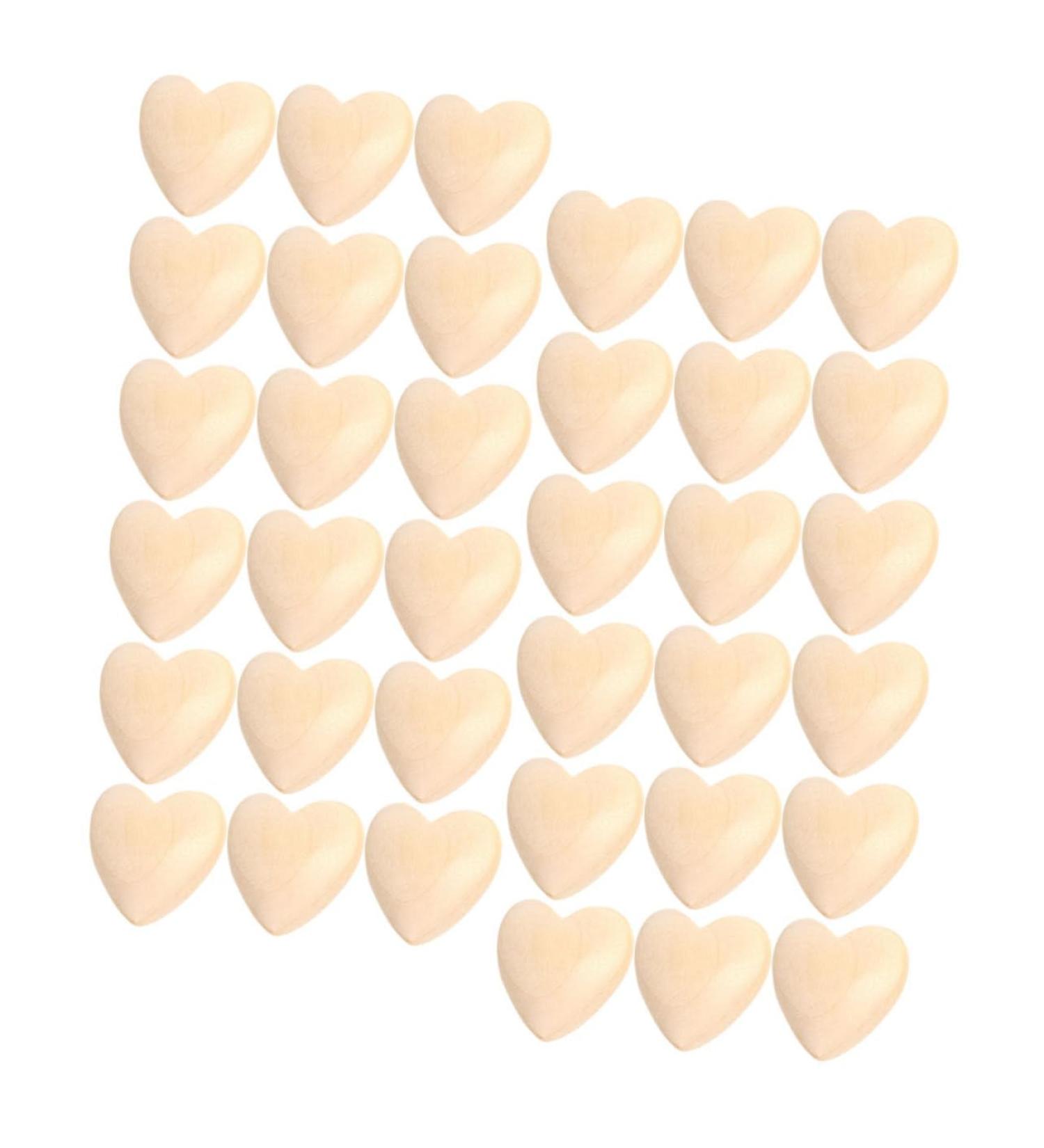 Safigle 150 PTH Peach Herz Heart Pearls - Wooden Crafting Beads for Valentine's Day Decoration & Tinkering Accessories - Buy Online on GoSupps.com