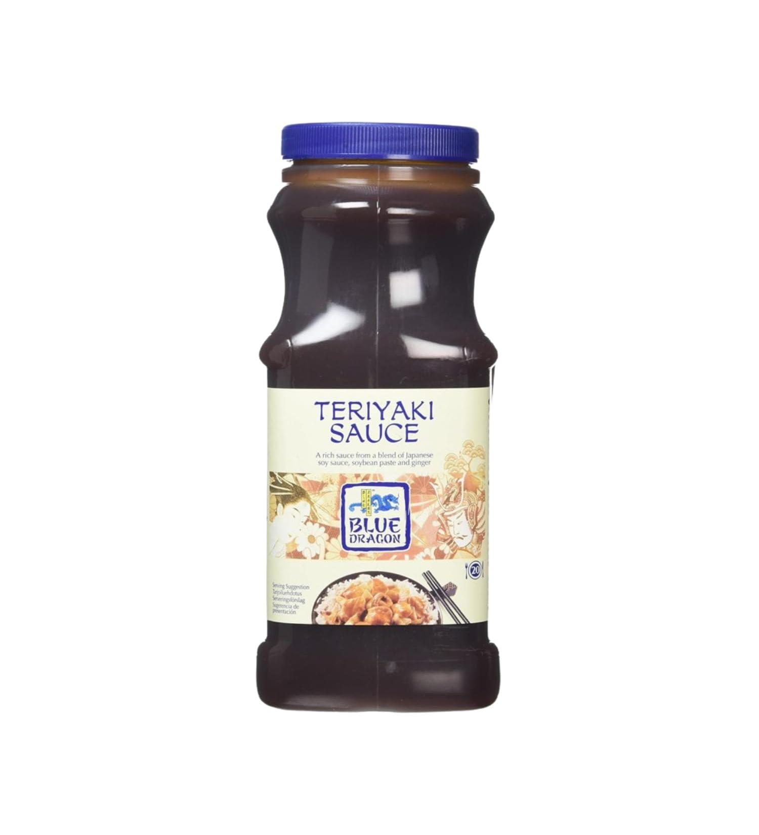 Teriyaki Sauce Blue Dragon 1 Litre | Sweet & Savoury Teriyaki-Noodles Marinade for Chicken Beef Salmon - Vegetables Gluten Free Vegan - Pack of 1 X 1 ltr - Buy Online on GoSupps.com