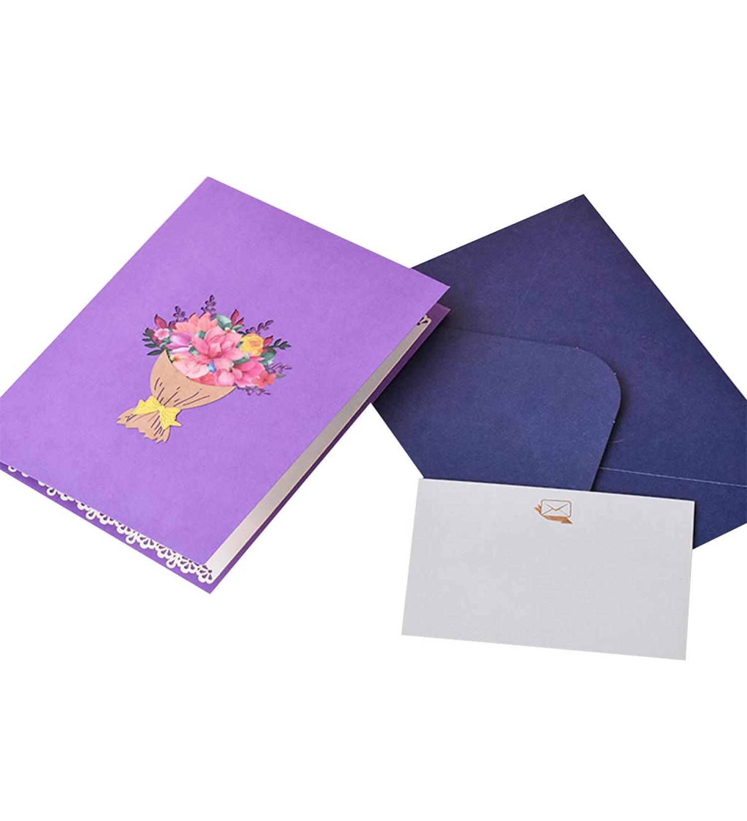 KieTeiiK 3D Pop-Up Magnolia Greeting Card For Birthday Teachers' Day Mother's Day Wedding Party Anniversary With Envelope Greeting Card With Envelope - Buy Online on GoSupps.com