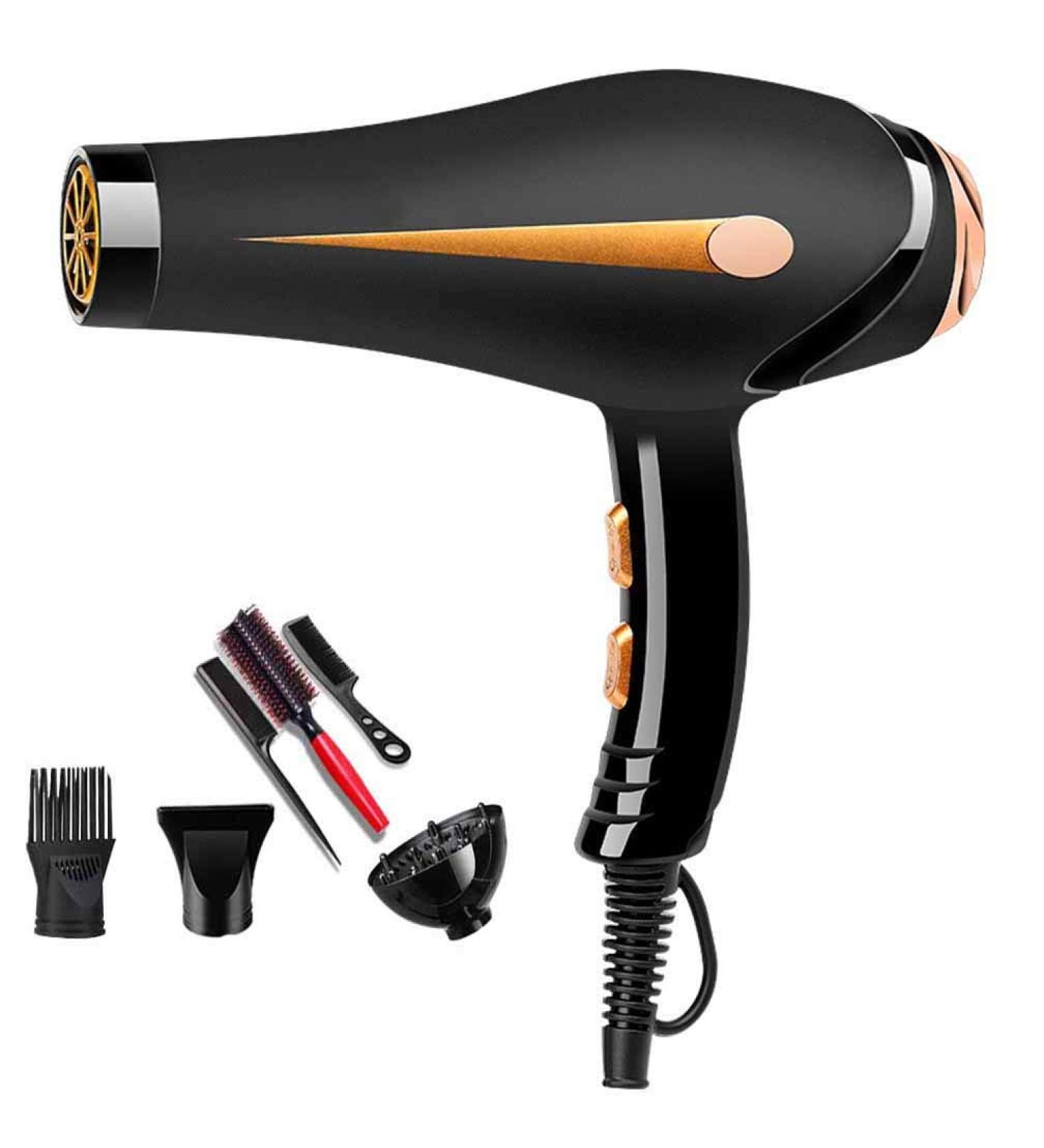 Salon Hair Dryer 2000W Travel Hair Dryer Professional Blow Dryer Negative Ionic Technology 2 Speed 3 Heat Setting AC Motor Lightweight Fast Dry Concentrator Low Noise for Salon and Home Use - Buy Online on GoSupps.com