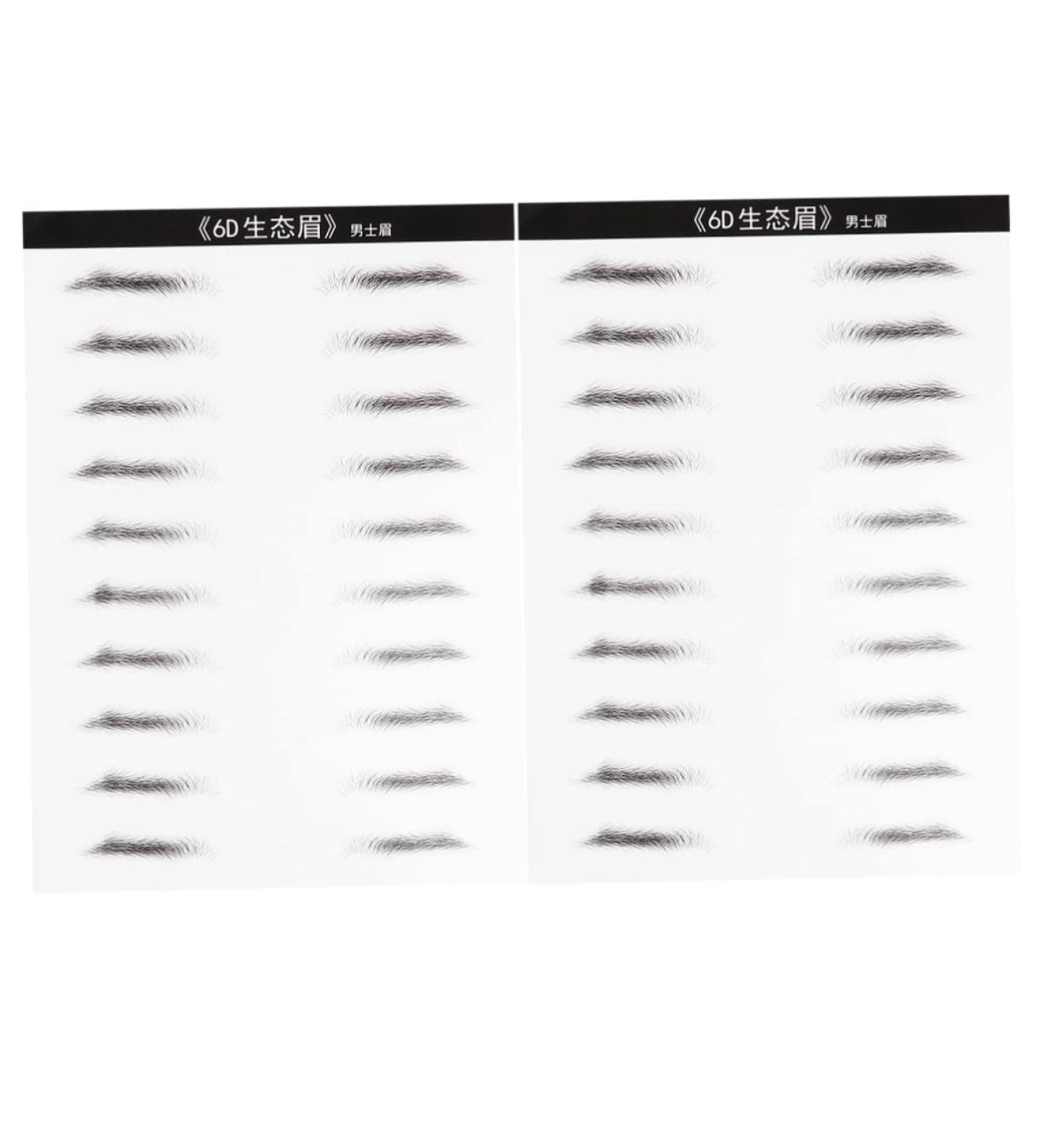 Housoutil 2 Pairs Stick-on Eyebrows Black Sticker Eyebrow Makeup Tools Eyebrow Stickers Water Proof 3d Patch 21x15cm Black - Buy Online on GoSupps.com