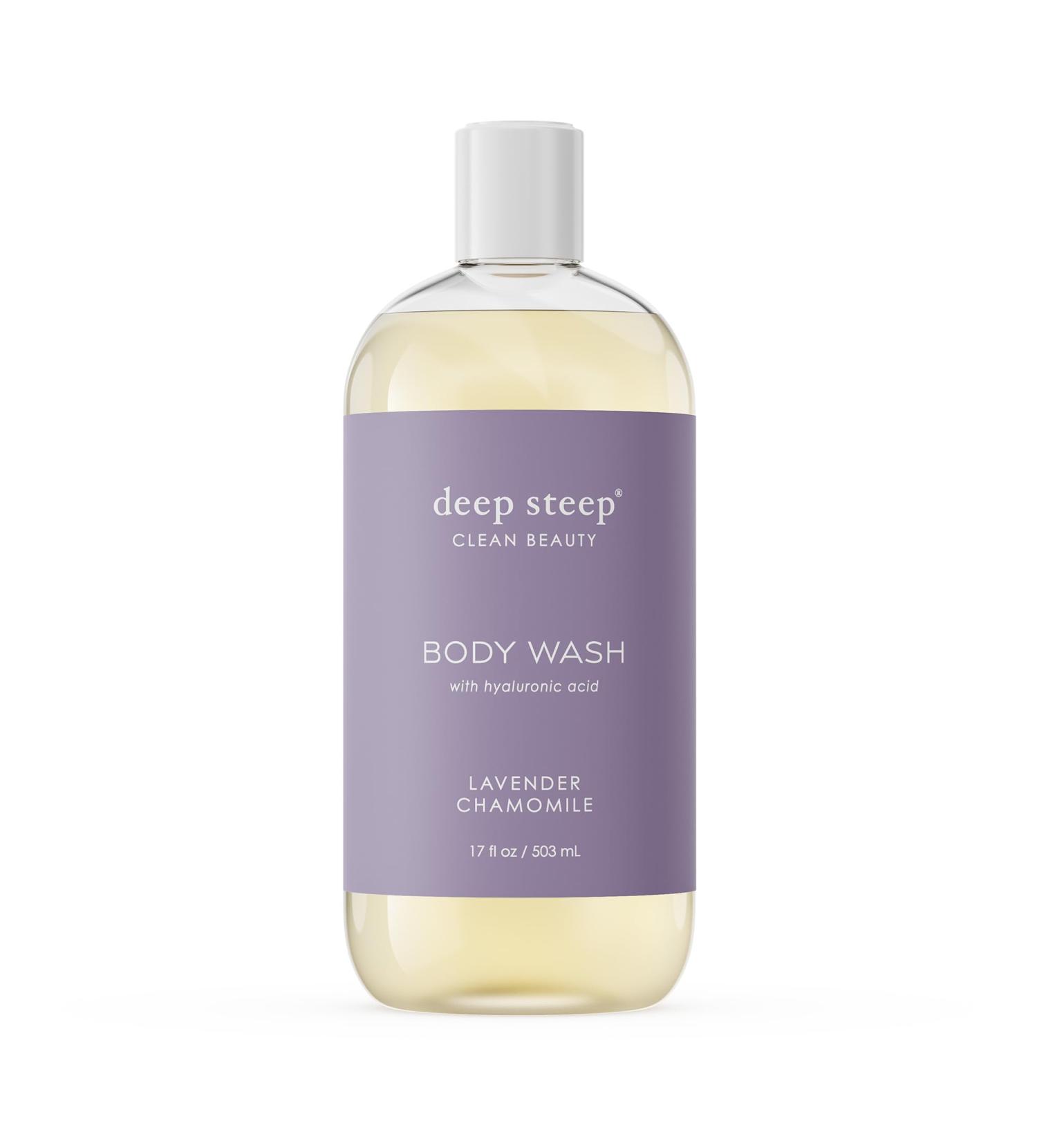 Deep Steep Body Wash Lavender Chamomile 17 oz Hydrating Shower Gel with Hyaluronic Acid Shea Butter Aloe Vera & Argan Oil Vegan Clean Beauty Clean & Refreshed Skin Lavender Chamomile 17 Fl Oz (Pack of 1) - Buy Online on GoSupps.com