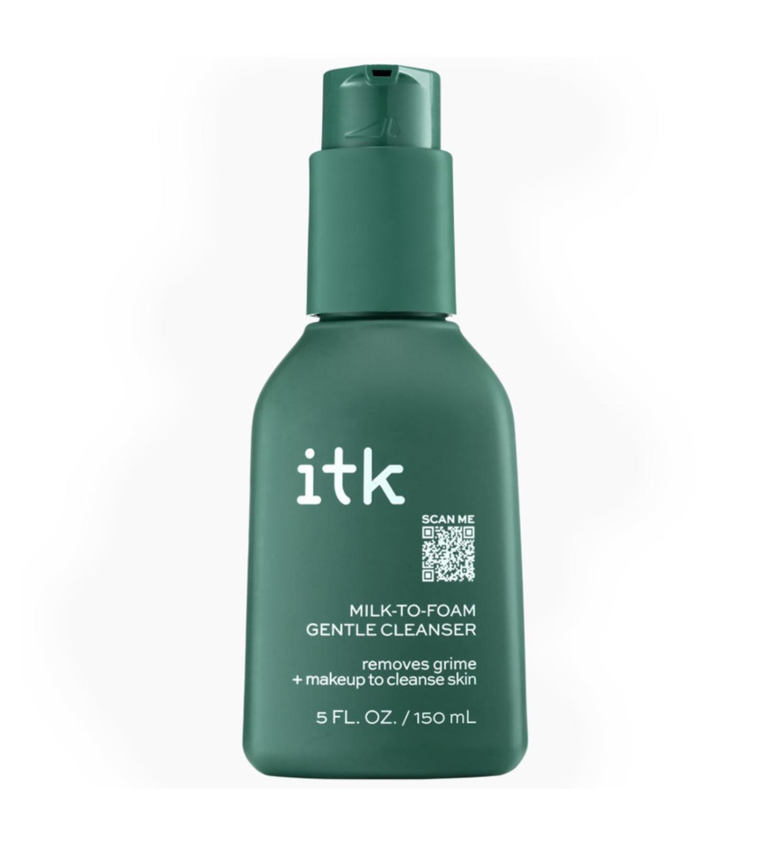 ITK 2-in-1 Milk-To-Foam Face Wash & Makeup Remover - Pro Vitamin B5 Pineapple & Coconut Enzymes for Clean Moisturized Skin - Shop Internationally - Buy Online on GoSupps.com