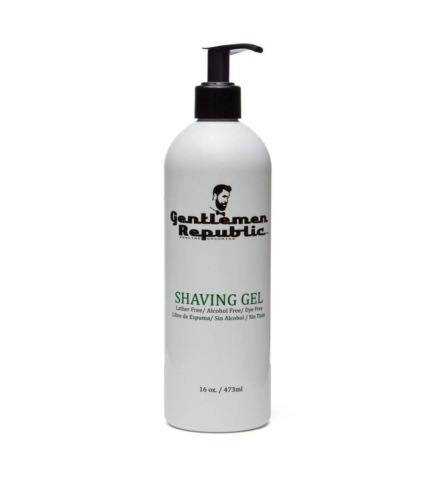 Gentlemen Republic 16oz Shaving Gel - Alcohol-Free Lather & Dye-Free Maximum Glide Formula - Made in the USA for Superior Comfort - Buy Online on GoSupps.com
