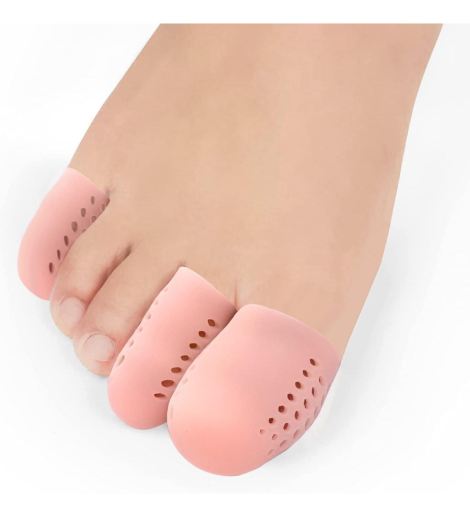 Protective Silicone Toe Caps (14 Pieces) - Breathable Gel for Corns Calluses & Bubbles - Small & Large Sizes - Beige - Buy Online on GoSupps.com