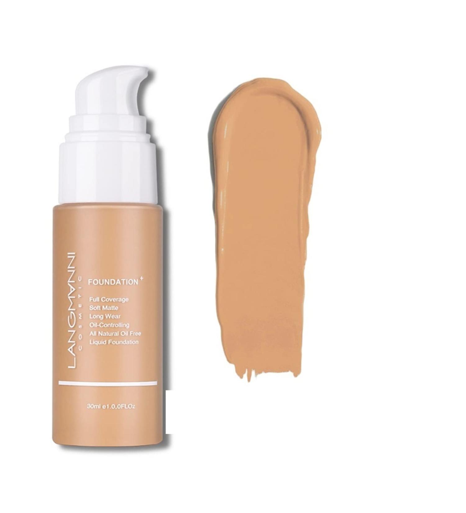 3PC Press Liquid Foundation Matte Kong Oil Cover Ya Foundation Liquid Makeup (Color : 08) - Buy Online on GoSupps.com