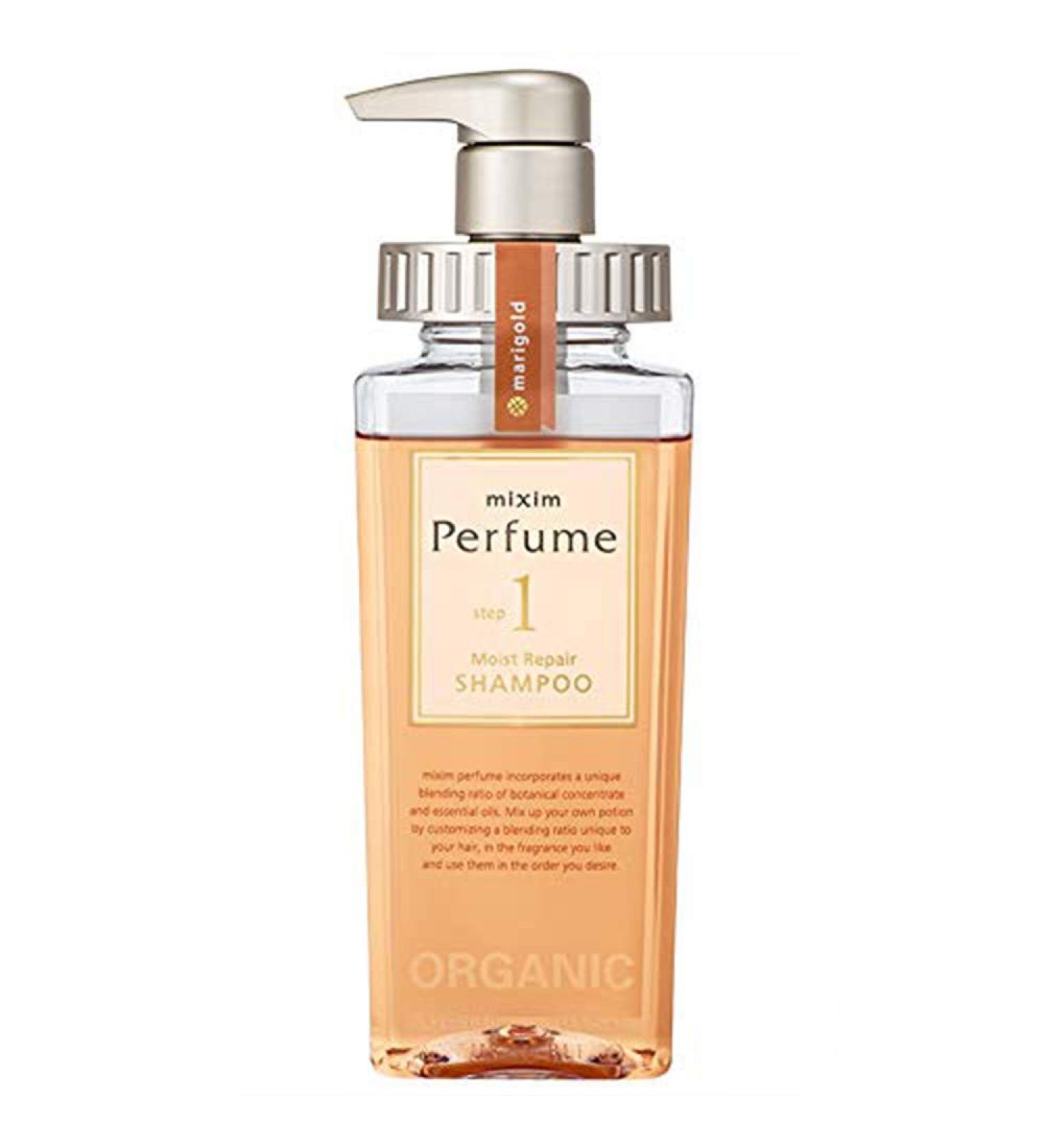 Mixim Potion Purfume Ceramide Oil Step1Moist Peapair Hair Shampoo Pump 440ml - Marigold Chamomile Essential Oil Scent (Green Tea Set)