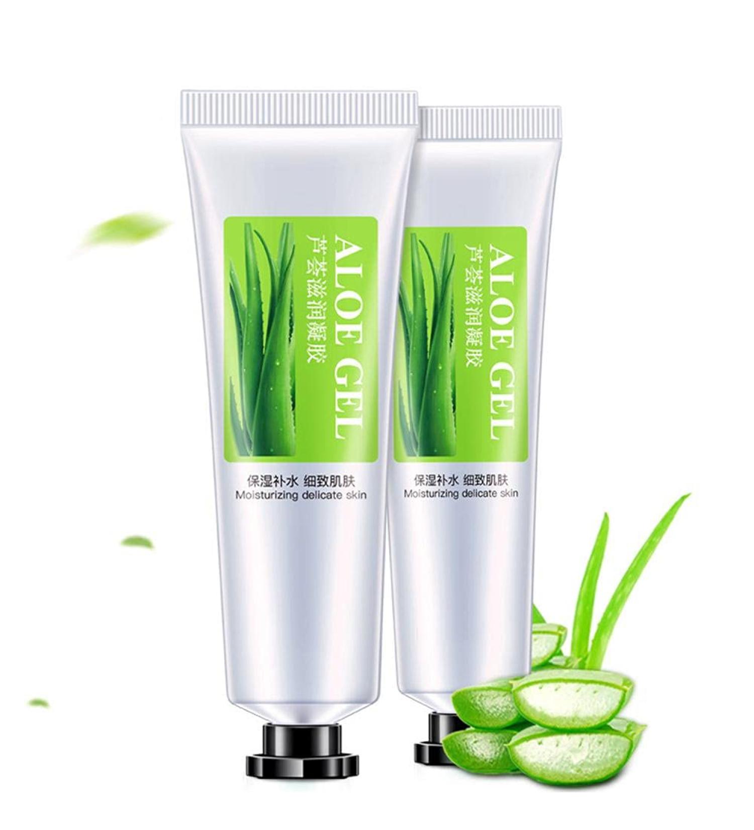 Rustoo natural aloe vera gel moisturizing gel pure plant deep moisturizing & repairing facial moisture cream after sun care for face body hair 30ml