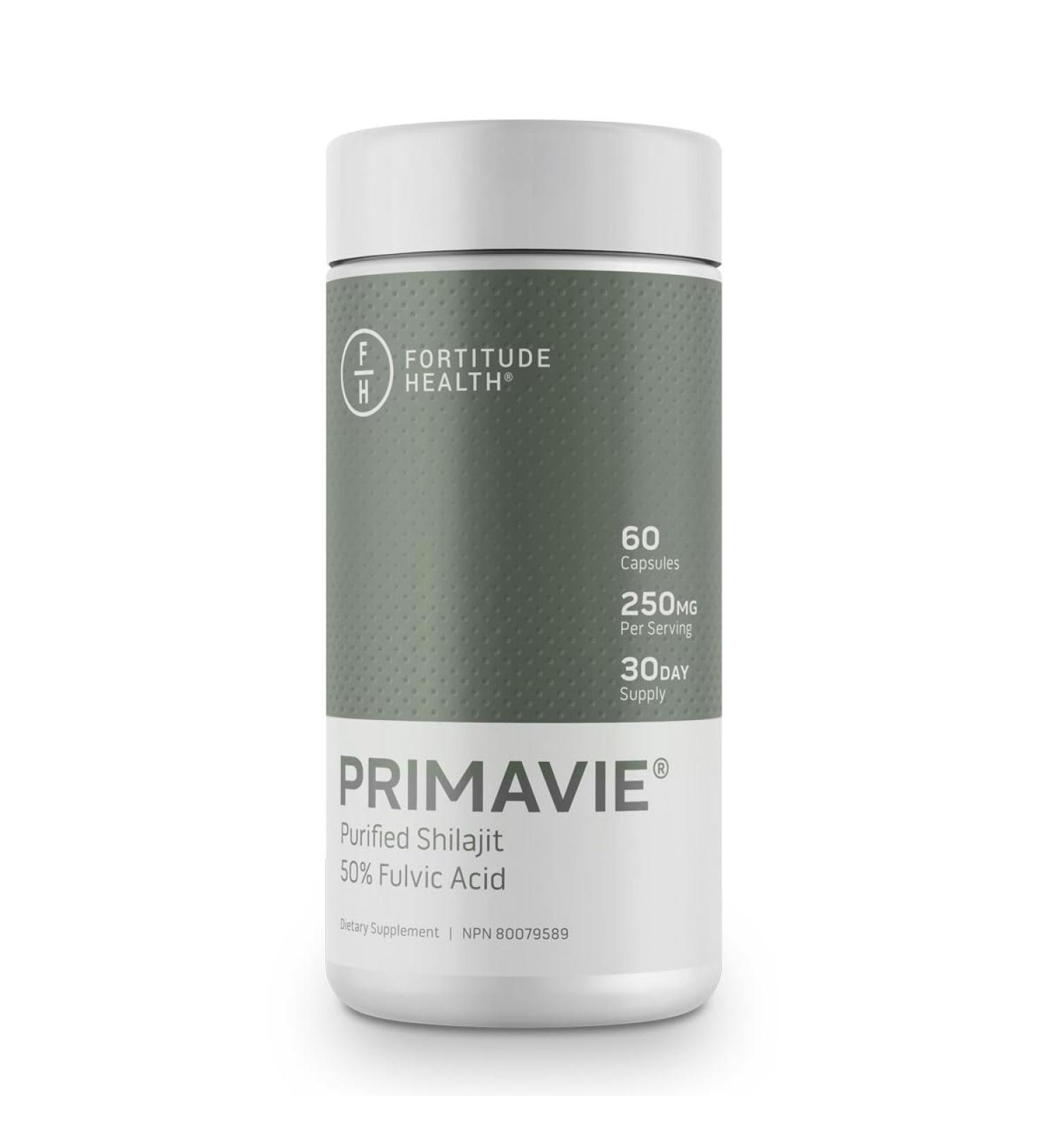 PrimaVie Purified & Natural Shilajit 50% Fulvic Acid Supplement by Fortitude Health - Buy Online on GoSupps.com
