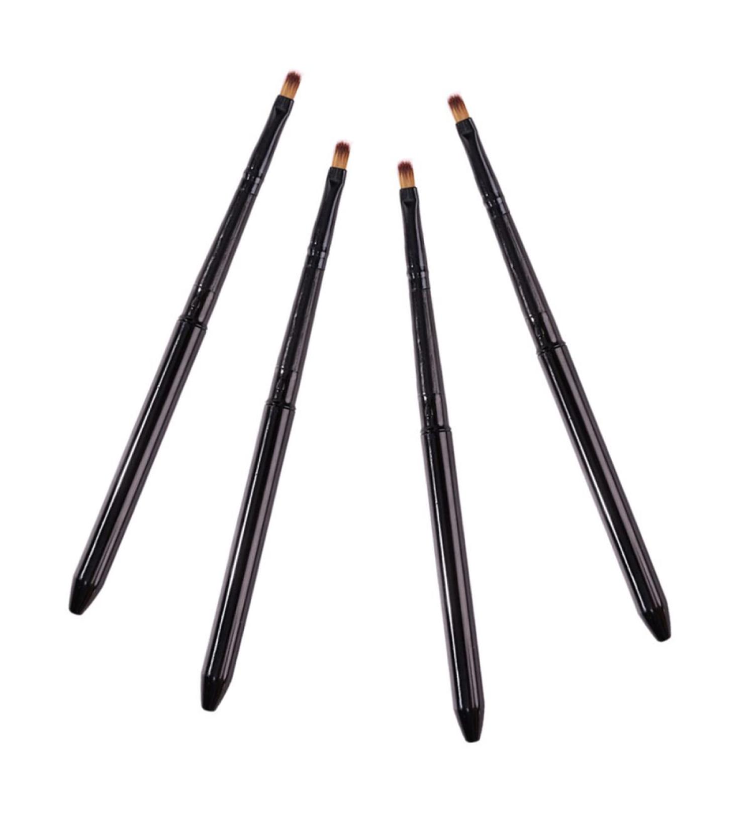 MAGICLULU Lip Brush Applicator Set - 4pcs Portable Makeup Brushes for Lipstick & Gloss - Oblique Head Lip Applicators for Flawless Application - Buy Online on GoSupps.com