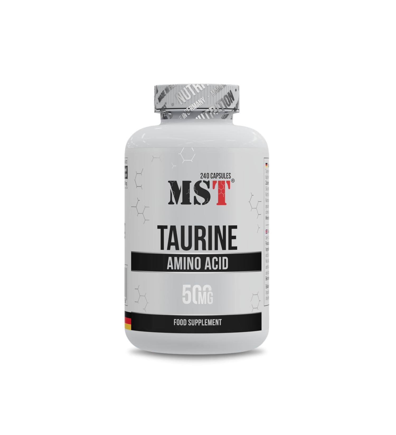  MST MST Nutrition Taurine - High Dosed Amino Acid Supplement - 100% Pure Taurine Powder - Supports Concentration and Performance - Buy Online on GoSupps.com