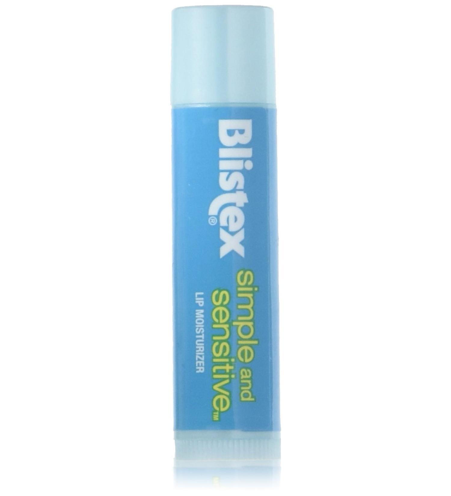 Blistex Simple and Sensitive Lip Moisturizer 0.15 oz (Pack of 2) Unflavored 0.15 Ounce (Pack of 2)