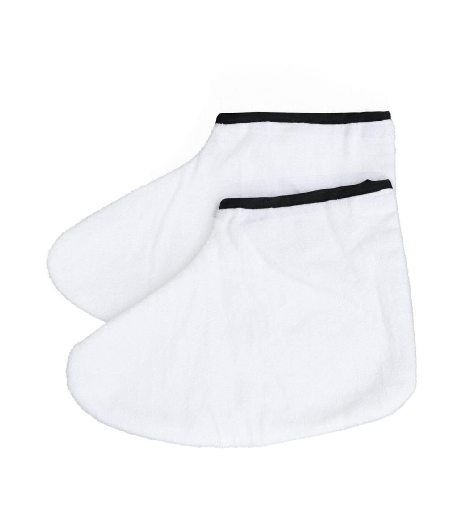 minkissy 1 Pair Wax Foot Wrap Wax Mittens Wax Bath Booties Paraffin Foot Liners Feet Spa Cover Paraffin Foot Covers Paraffin Foot Wax Spa Gloves Wax Sock Wax Foot Cover Mask Foot Bath White - Buy Online on GoSupps.com