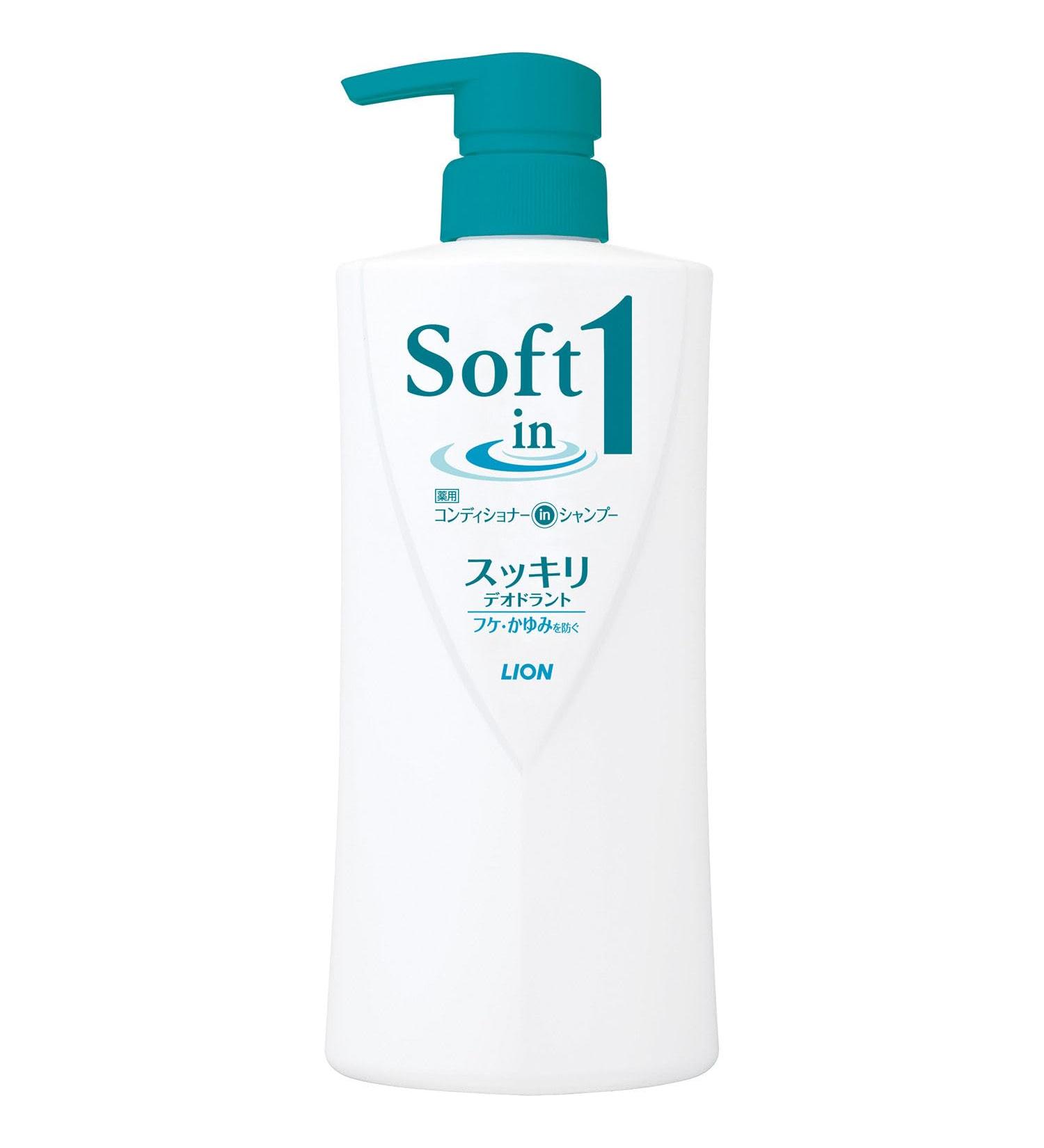 Soft-in-One Shampoo Refreshing Deodorant Pump 520 ml by Soft-in-One