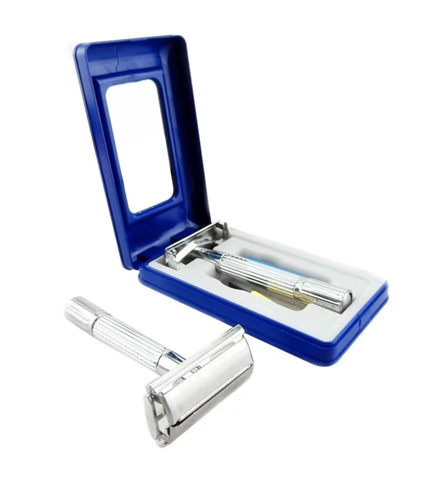 Aiweijia Double Edge Safety Razor Reusable Manual Stainless Steel Shaver Rust-proof Shaving for Men Wet Shaving Barber Beard - Buy Online on GoSupps.com
