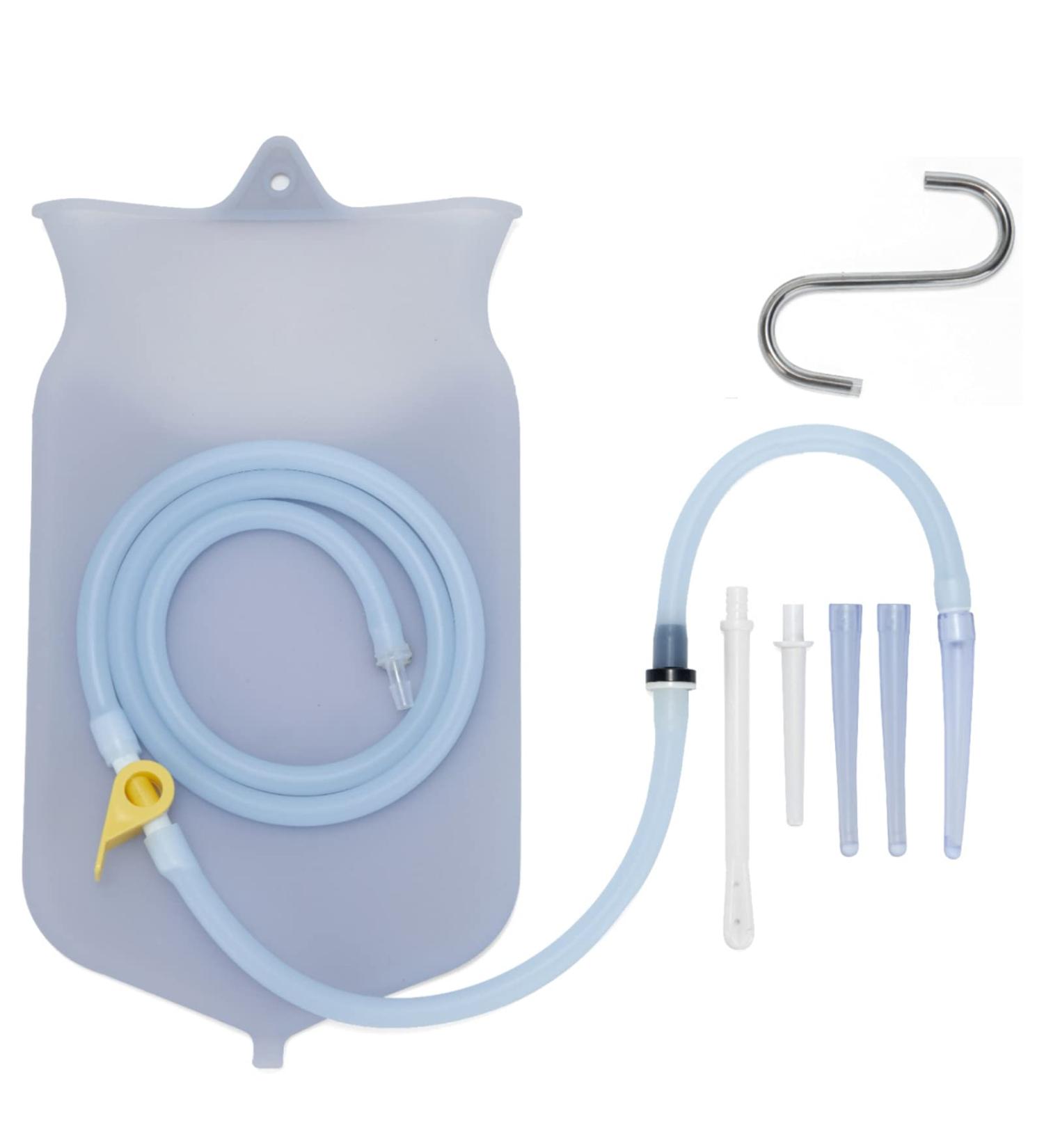 TEMONTIAN Enema Bag Kit - Colon Cleansing & Detox | Coffee Enemas | Anal Douche for Women Men (Blue) - Buy Online on GoSupps.com