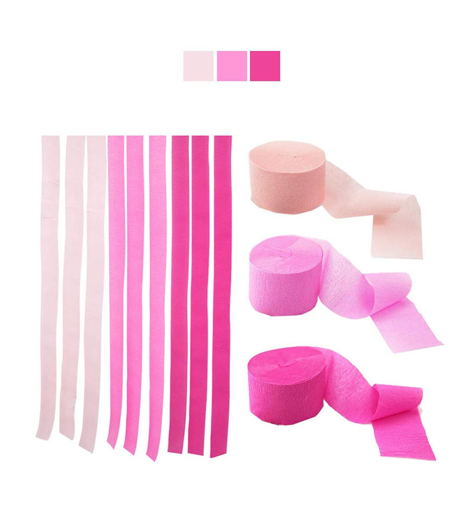 Streamers Paper 216ft Long 1.77in Wide Lovely Pink kits Crepe Paper Streamers 3 Colors  Tassels Streamer Paper for Birthday Party  Class Party  Family Gathering  Thanksgiving  Christmas Decorat - Buy Online on GoSupps.com