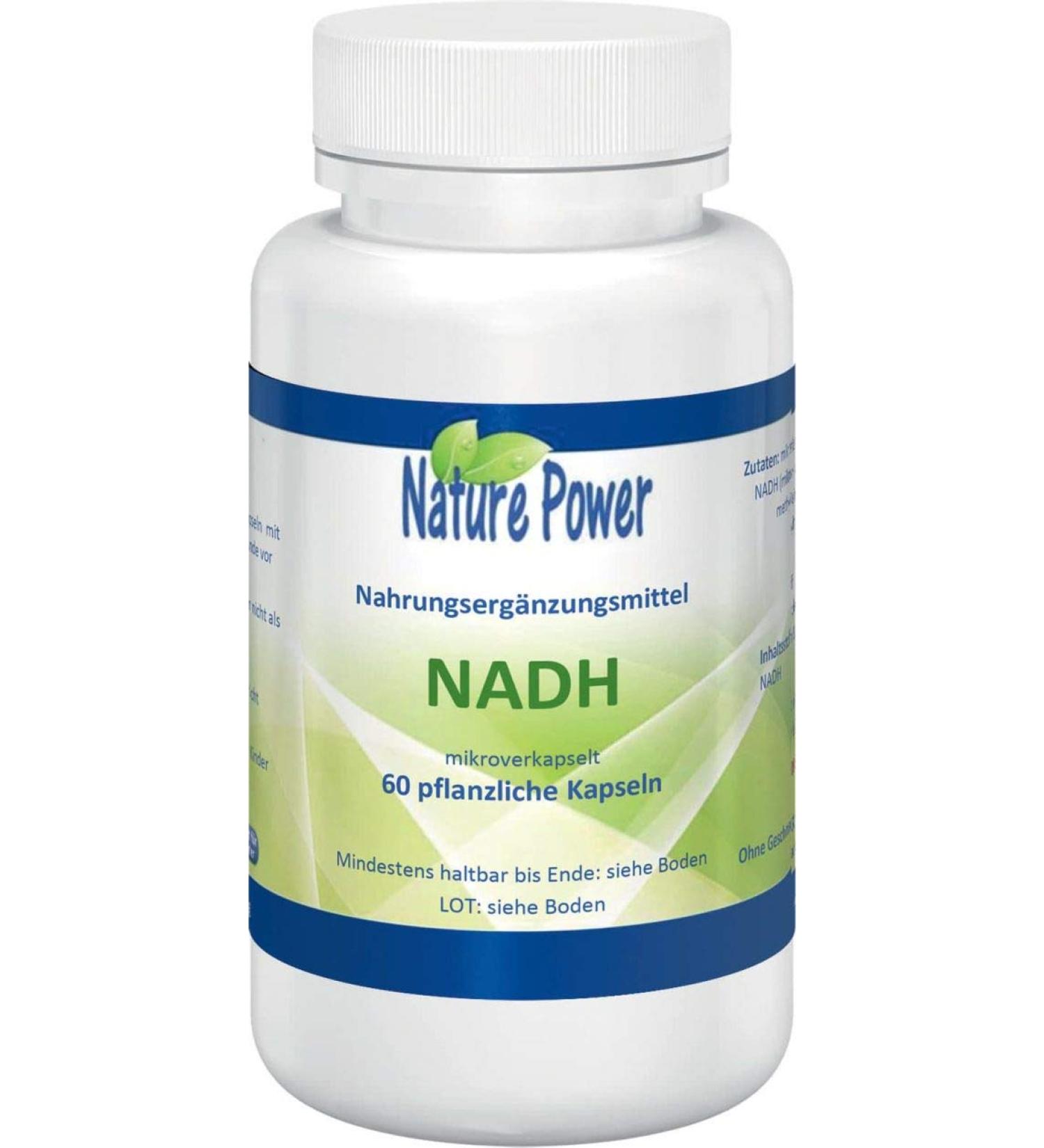 Nature Power NADH/Coenzyme 1 - 60 Vegetable Capsules | Boost Energy & Support Wellness - International Shipping Available - Buy Online on GoSupps.com