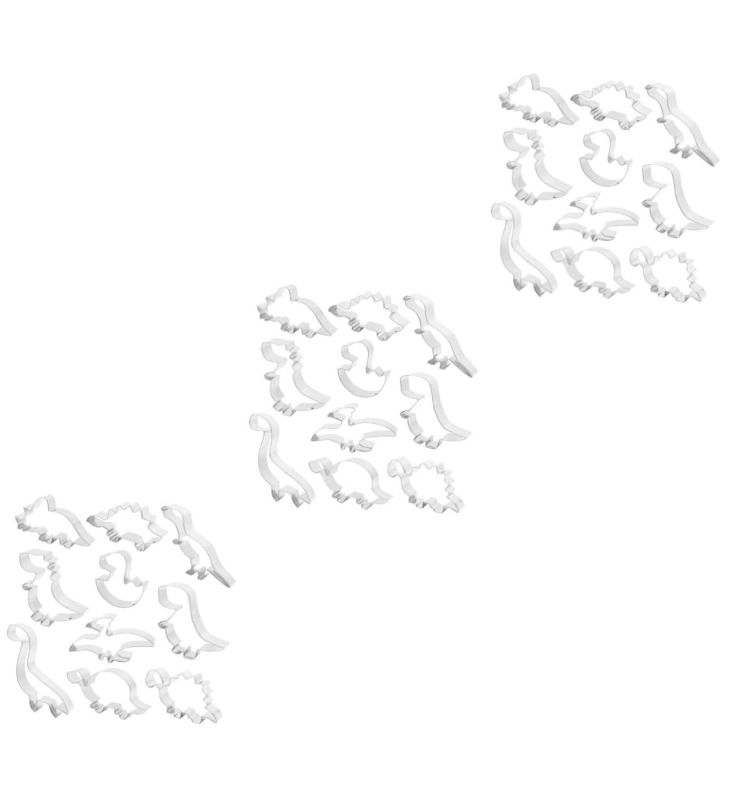 Zerodeko Christmas Biscuit 30 Pcs Dinosaur Baking Set DIY Mini Cookies Universe Theme Baking Dough Mini Animals Kids Baking Molds Cookie Ring Kids Suit Child Christmas Stainless Steel 10.3X5.3X2cmx3pcs Silverx3pcs - Buy Online on GoSupps.com