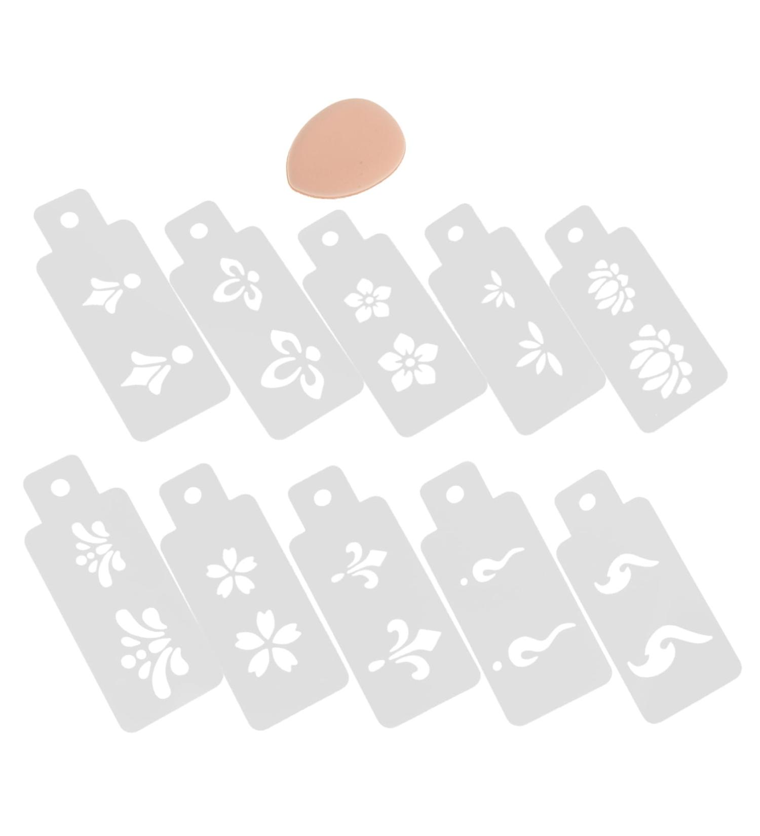 TOVINANNA 1 Set Hanfu Forehead Patch Makeup Painting Templates Makeup Temporary Stencils White Pvc - Buy Online on GoSupps.com