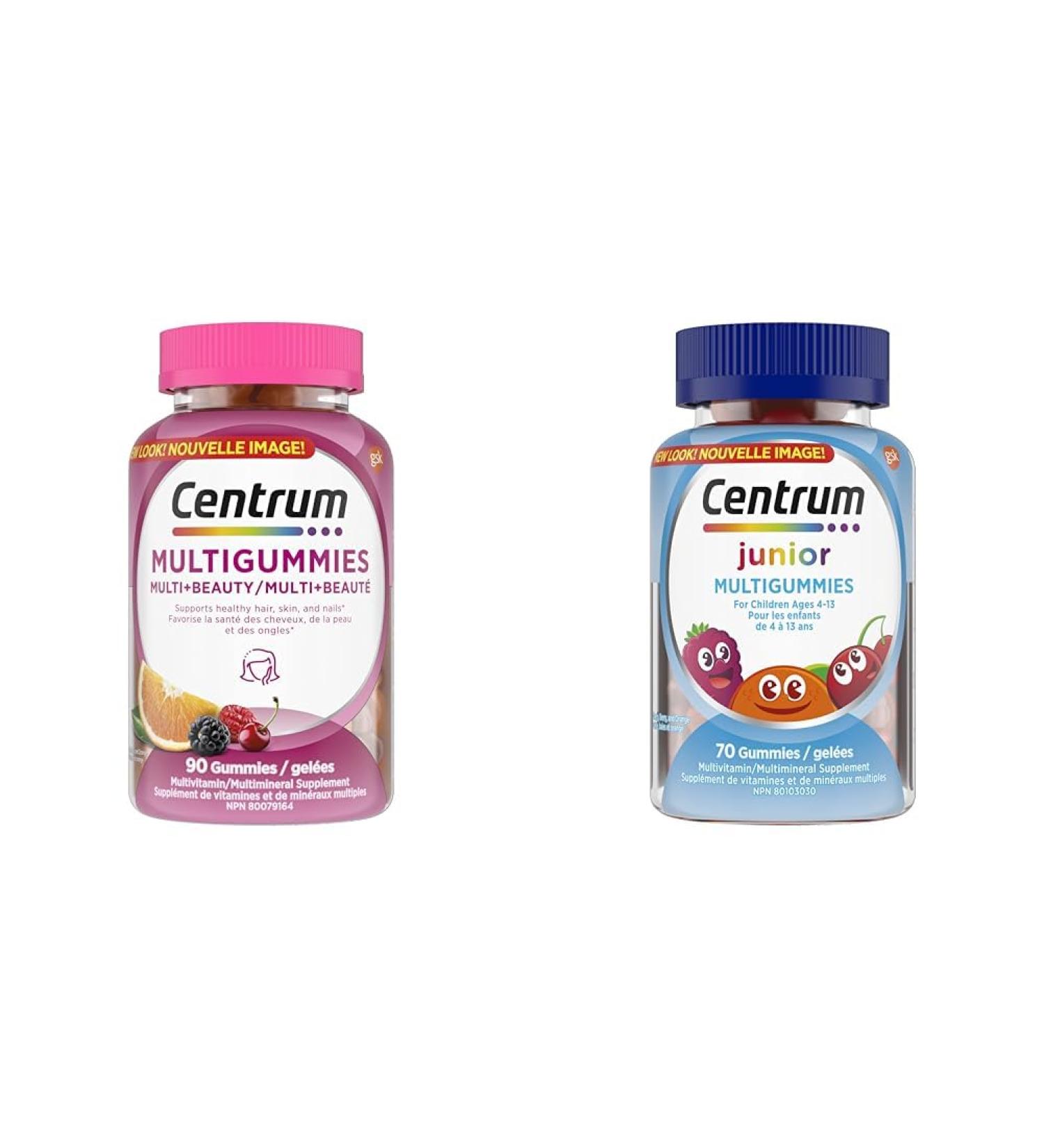 Centrum MultiGummies Multi+Beauty Multivitamin Gummies & Junior Multigummies Multivitamins Gummies Kids Multivitamin - Buy Online on GoSupps.com