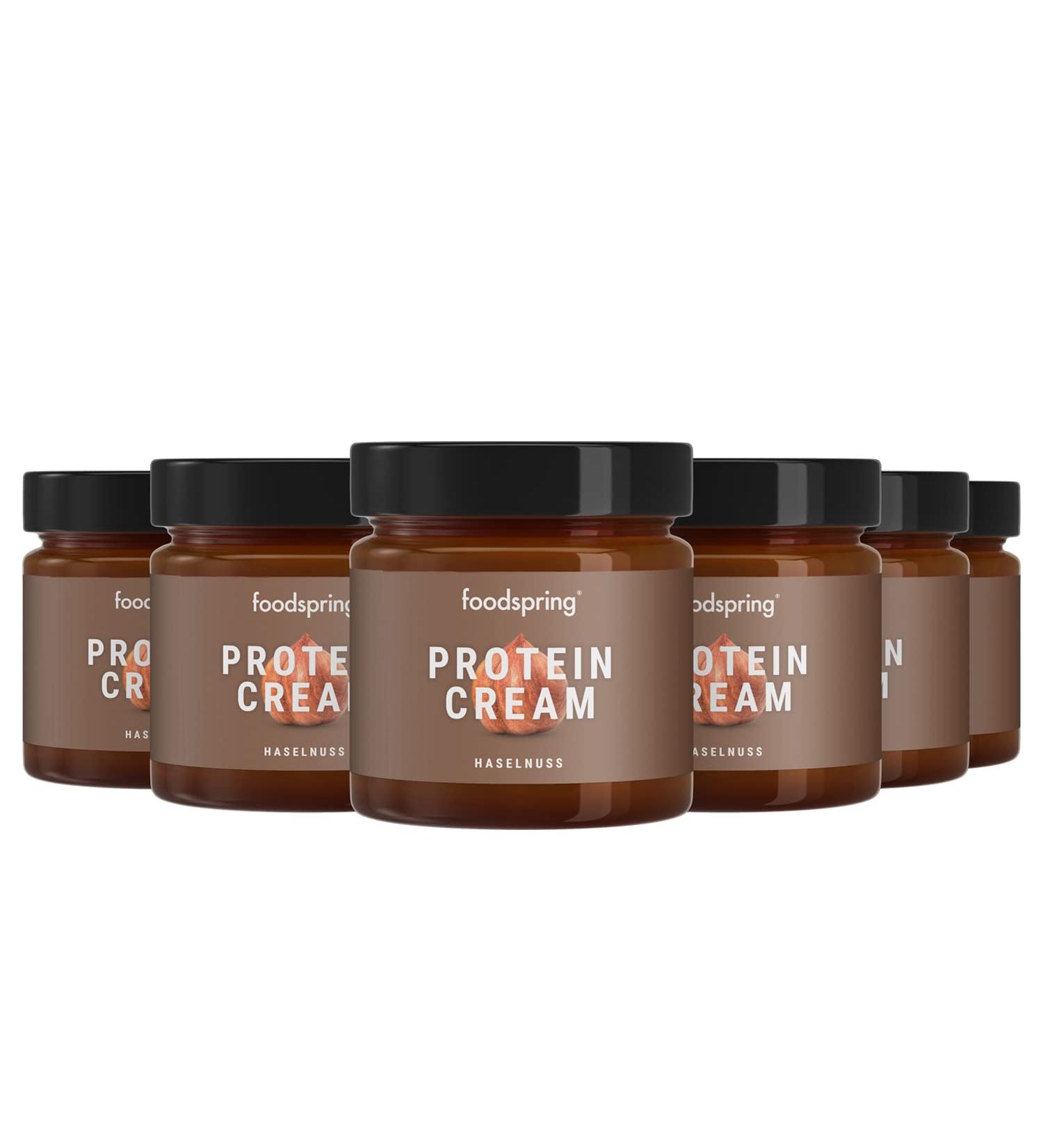 foodspring Protein Cream 6 x 200g High Protein Chocolate Hazelnut Spread with 85% Less Sugar - Buy Online on GoSupps.com