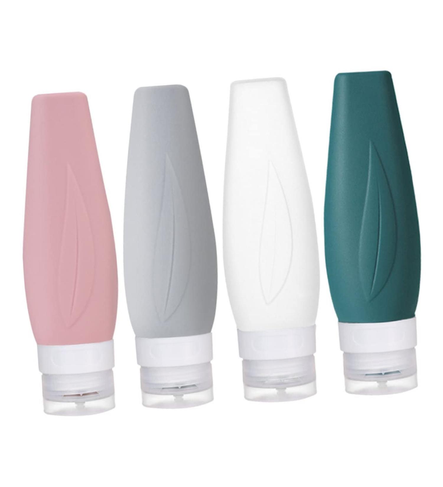 Flexible Silicone Squeeze Bottles Set - Travel Toiletries & Makeup Storage - Ideal for Lotion and Cosmetics - Buy Online on GoSupps.com