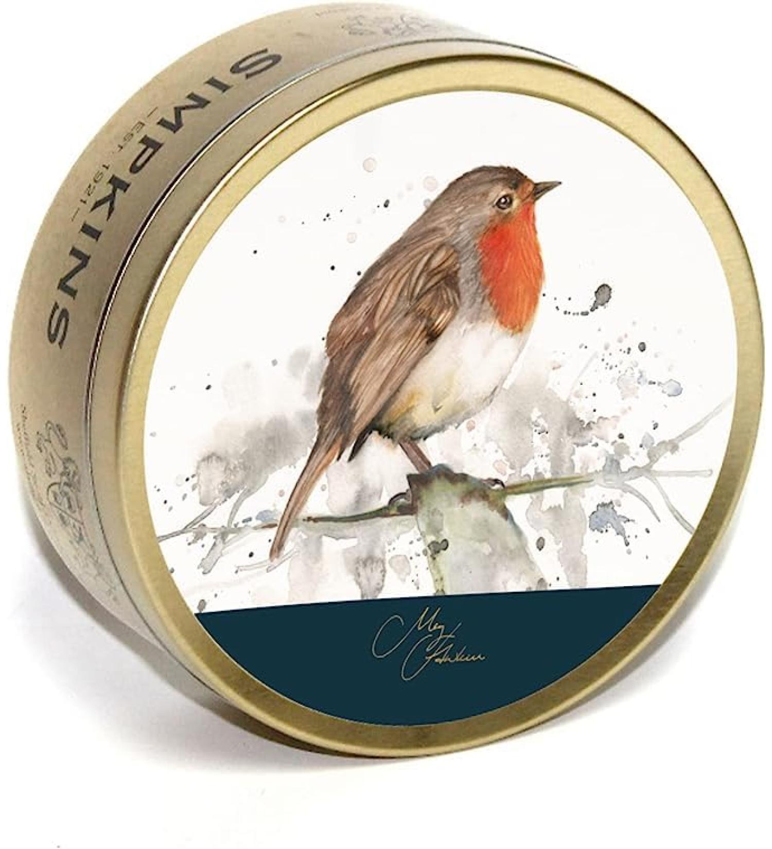 Simpkins Meg Hawkins Mixed Fruit Travel Sweets Drops 175g - Robin Tin (3 Pack) in Premier Life Store Box