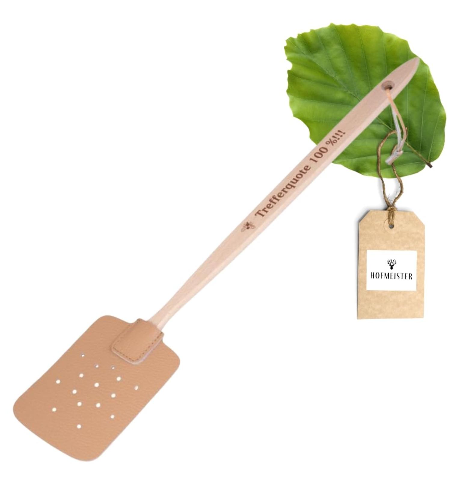 Hofmeister Large Leather Fly Clapper & Mosquito Shredder | Effective Insect Control with Wooden Handles - Shop Internationally! - Buy Online on GoSupps.com