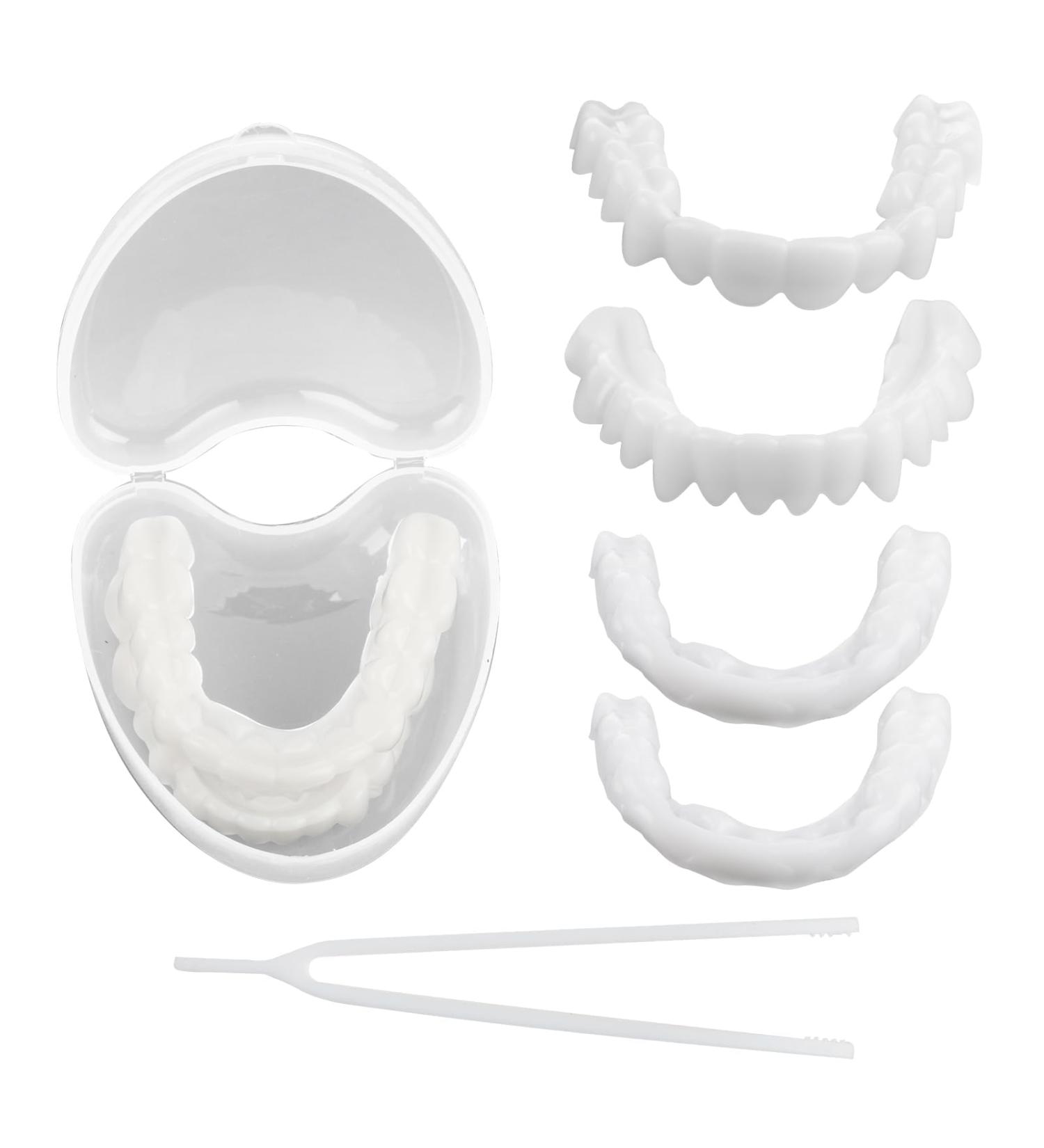 Buy WTTFC Dentures - 2 Pairs of Cosmetic Teeth Veneers & Temporary Braces for Men & Women - International Shipping Available - Buy Online on GoSupps.com