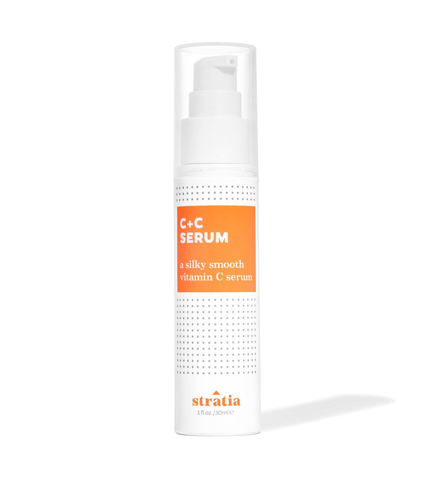 Stratia C+C Serum 1 Fl Oz | 15% Vitamin C + 10% L-ascorbic Acid | Anti-Aging Benefits | Non-Irritating Water-Free Formula - Buy Online on GoSupps.com