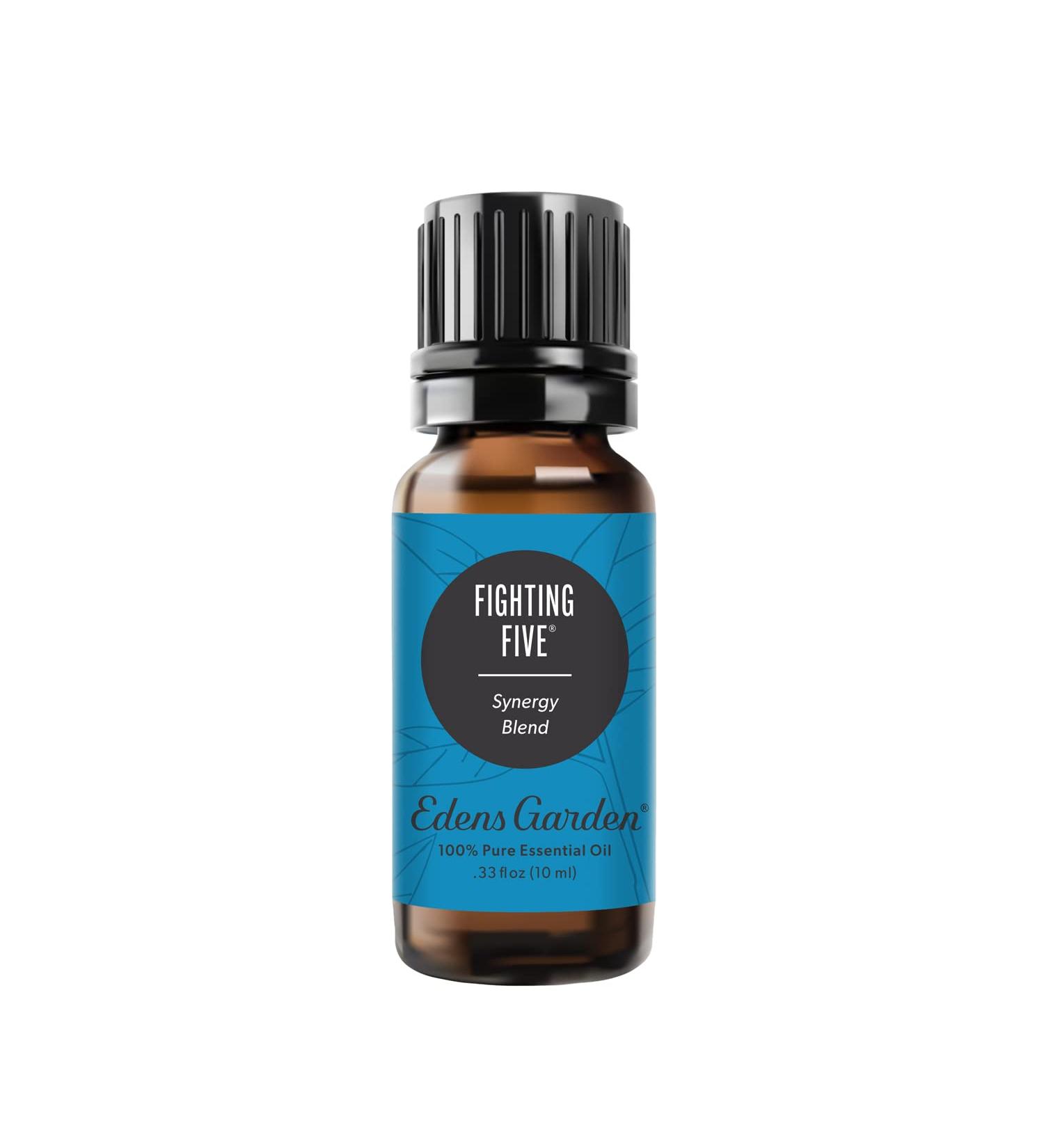 Fighting Five Essential Oil Synergy Blend 10ml - 100% Pure Therapeutic Grade, Undiluted Aromatherapy Scented Oil - Homeopathic Wellness (1 Pack) - Buy Online on GoSupps.com