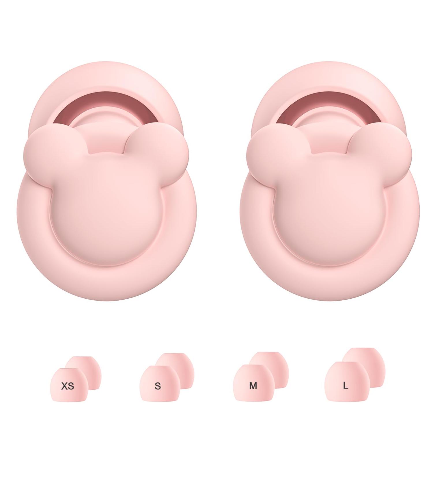 Soft Silicone Reusable Ear Plugs for Sleep - 33dB Noise Reduction - Pink - Buy Online on GoSupps.com