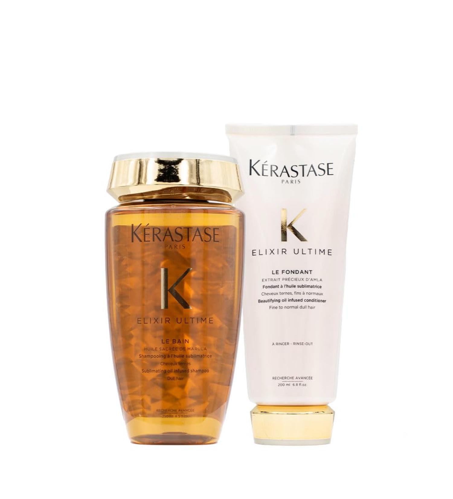 Kerastase - Limited Edition Gift Box - Elixir Ultime Range - Bath 250ml & Fondant 200ml - kit
