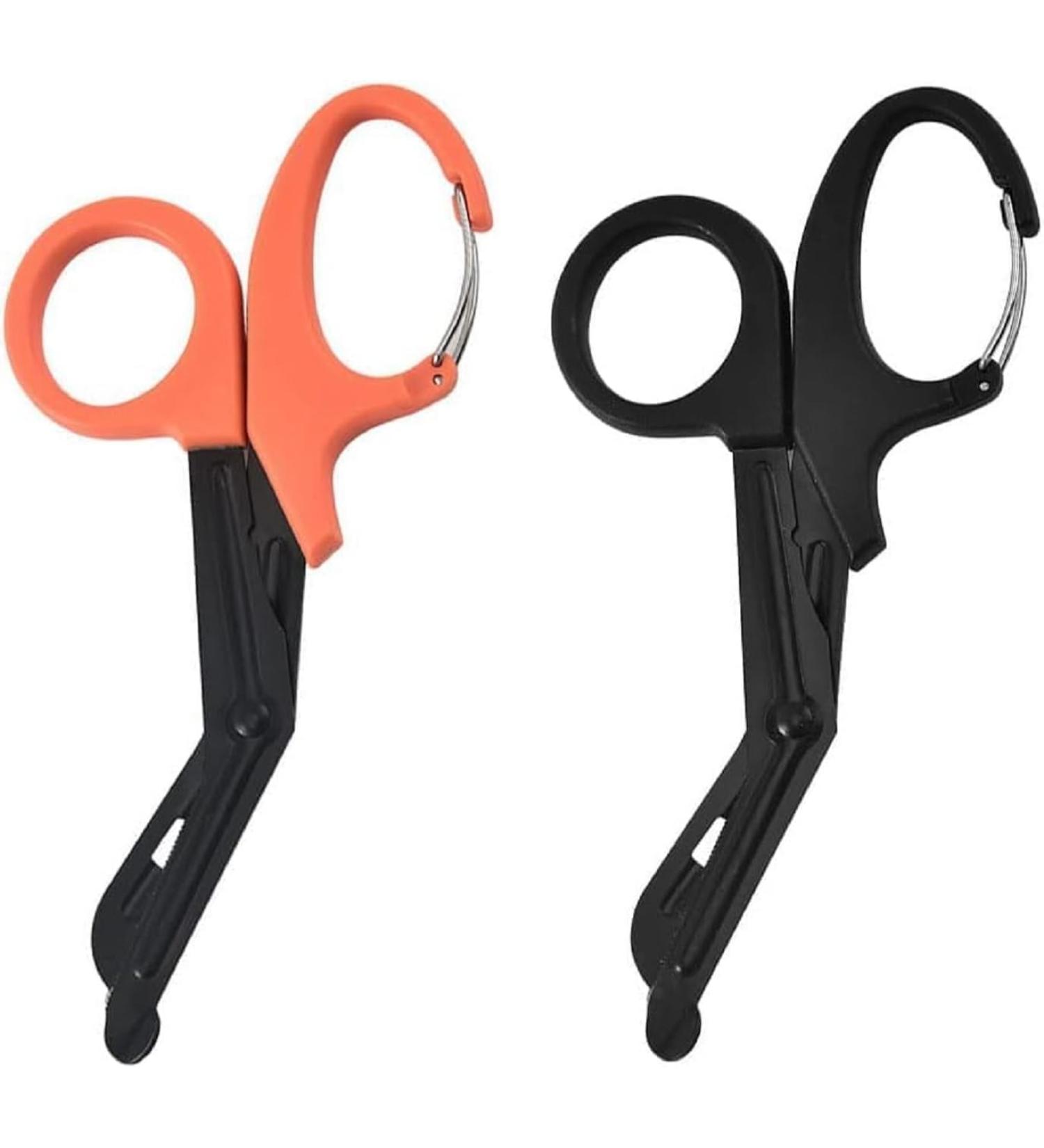 InsGB Medical Scissors - 5.5 Black & Orange Emergency Room Scissors for Nurses | Perfect for Home Surgery - Buy Online on GoSupps.com
