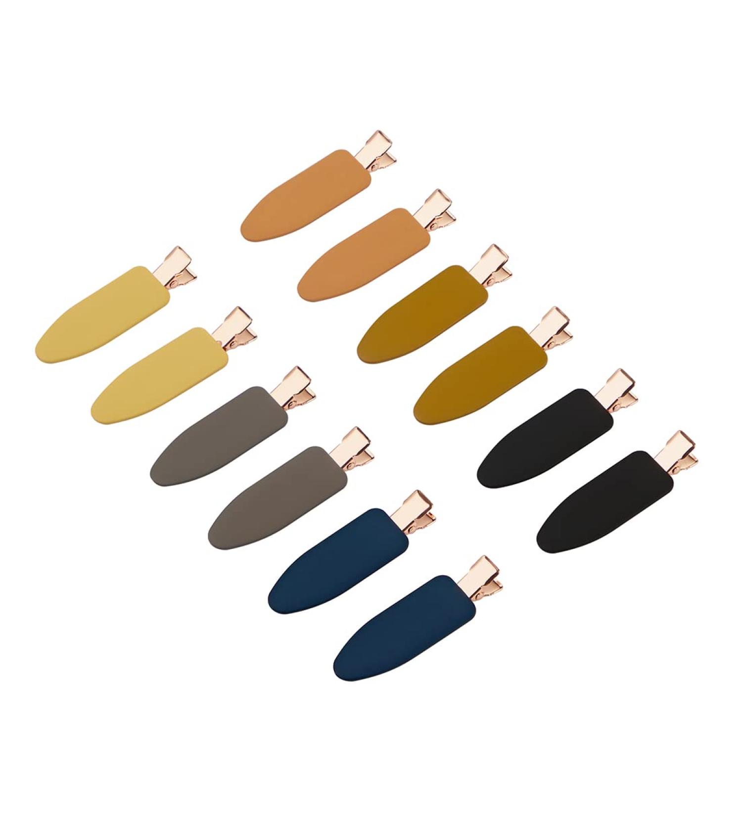 Minihope 12pc No Bend Hair Clips, Curl Pin Clips for Makeup 2022 Style - Morandi - Buy Online on GoSupps.com