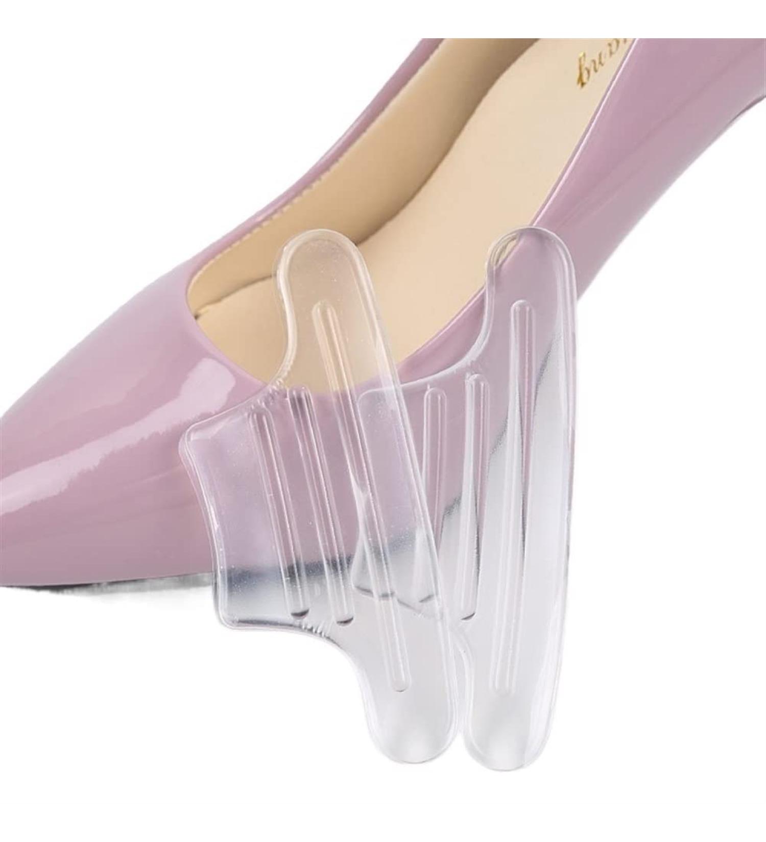 Liner Heel Cushion Pads GEL Anti-wear Foot High Heel Inserts Heel Protectors Men Premium Walk for Plantar Fasciitis and Pain Relief(Clear color Large)