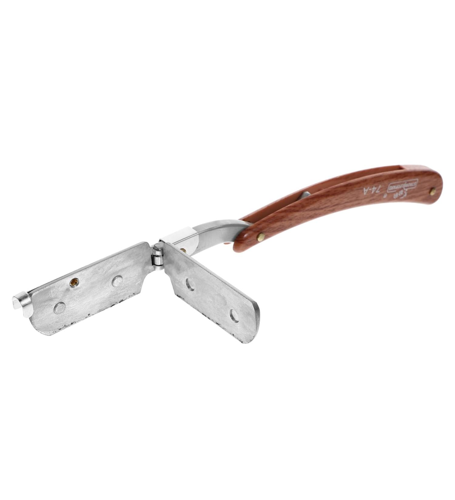 Vintorky Mustache Razor for Men - Travel-Friendly Manual Hair Trimmer with Earth Color Wood Handle & Stainless Steel Blades - Buy Online on GoSupps.com