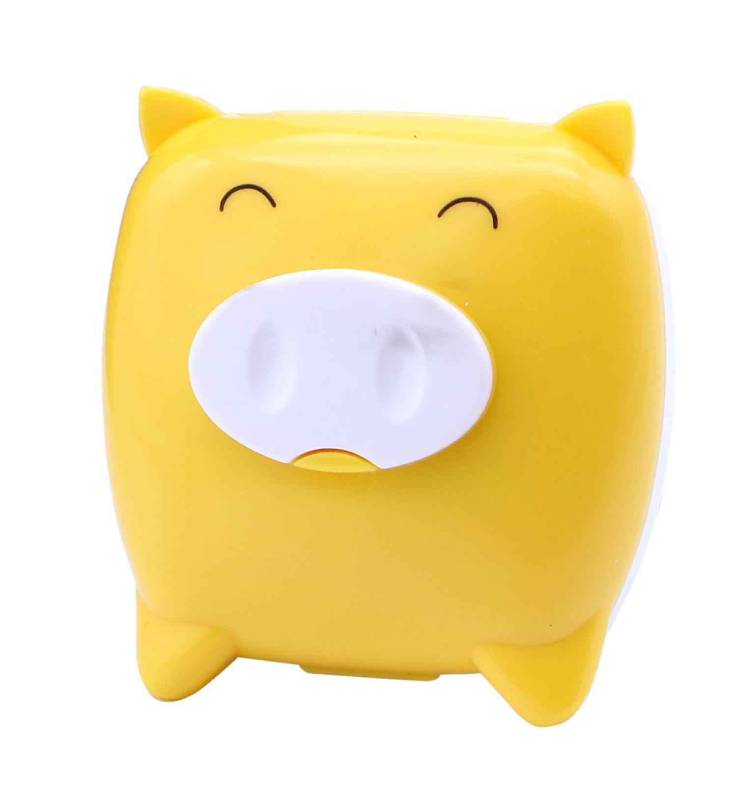 Buifulsic Cartoon Lens Container 2-Pack Travel Case for Contact Lenses with Mirror Yellow Caricature Design - Buy Online on GoSupps.com