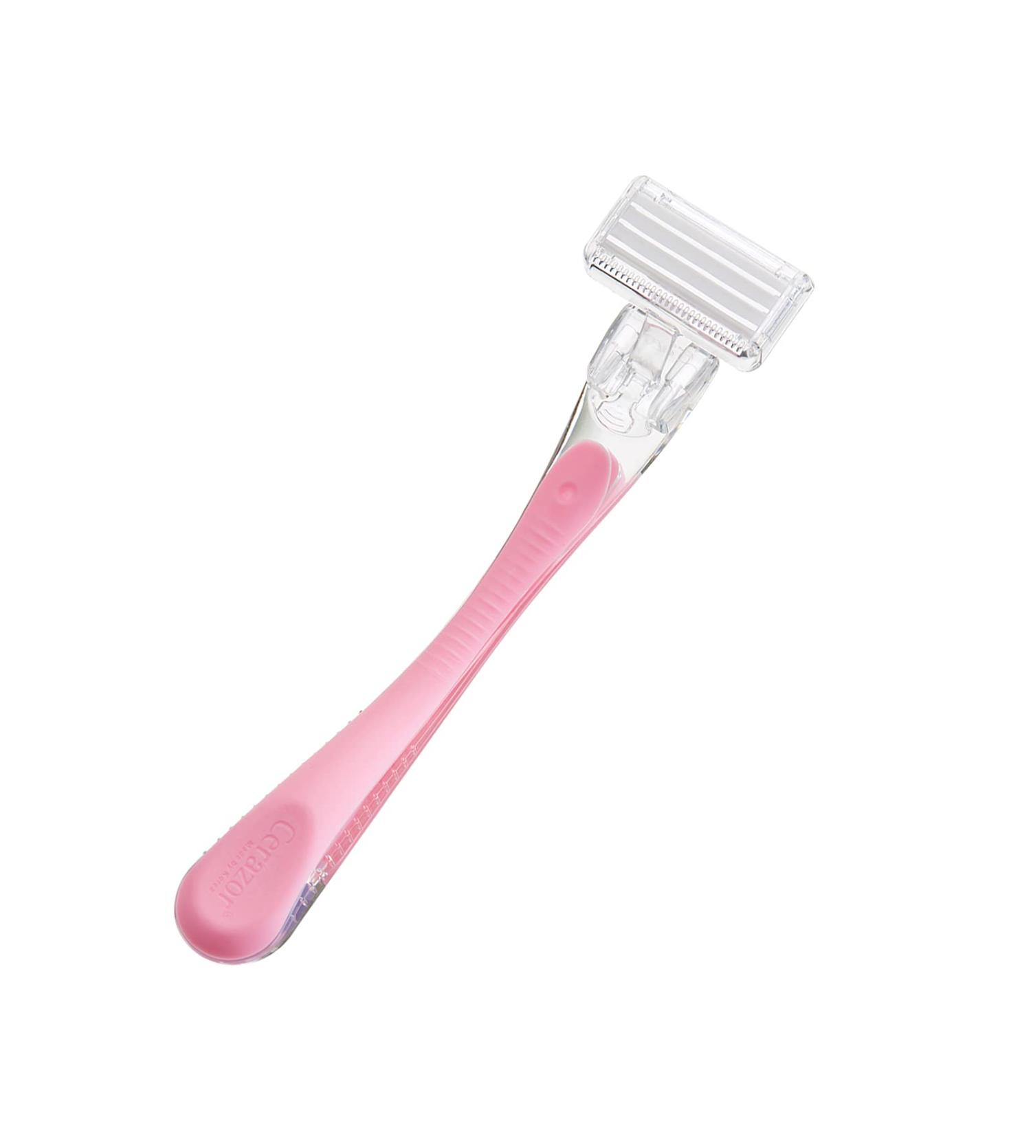 Cerazor Pink Ceramic Razor for Women - No Metal Allergy & Skin Damage | Safe Shaver for Sensitive Skin - Buy Online on GoSupps.com