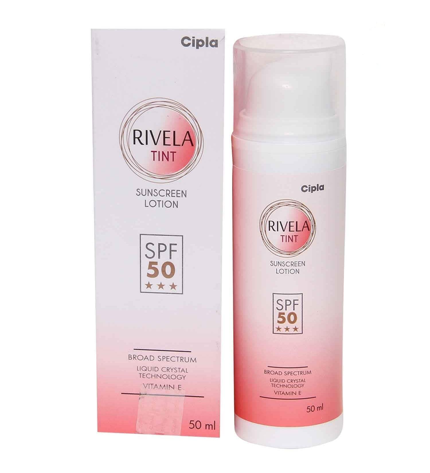 Rivela Tint Sunscreen Lotion SPF 50 - Velvety Touch for All Skin Types | Best International Shipping - Buy Online on GoSupps.com