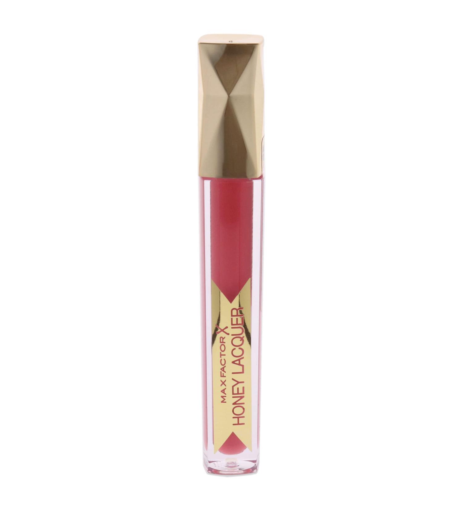 Max Factor Honey Lacquer Indulging Coral 20 - lipstick color lip gloss shine and lipbalm moisture in one - strong color smooth and glossy indulgent coral 3.8 ml (1 Pack)
