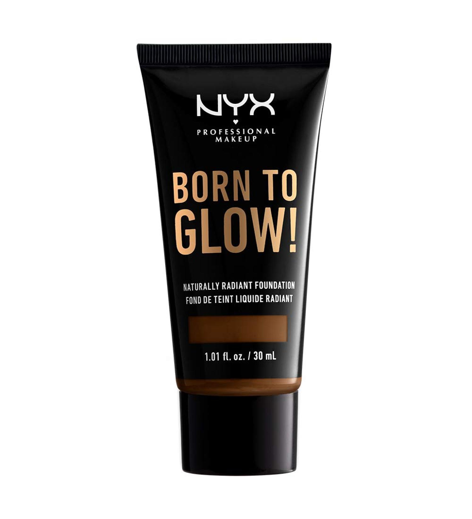 NYX Born To Glow Radiant Foundation in Walnut - Deep with Neutral Undertone - Buy Online on GoSupps.com
